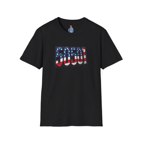 Camiseta unisex patriótica - 50501 "Nosotros, el pueblo, nos levantamos" - Diseño de la bandera estadounidense