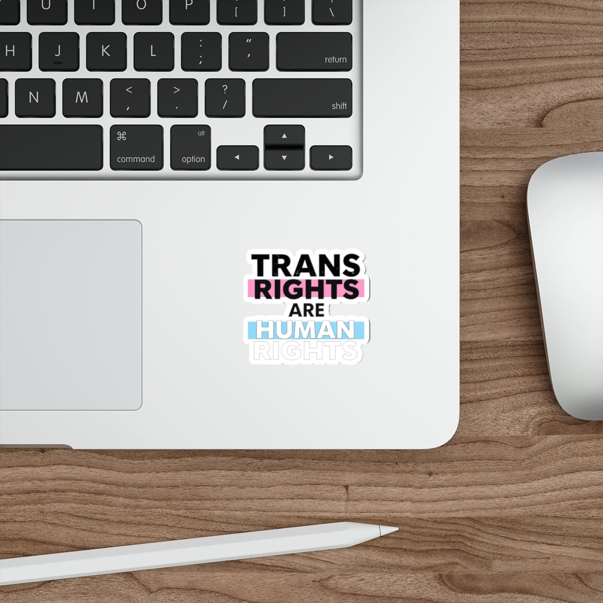 Die-Cut Stickers - TRANS RIGHTS ARE HUMAN RIGHTS - EqualiTees.Me