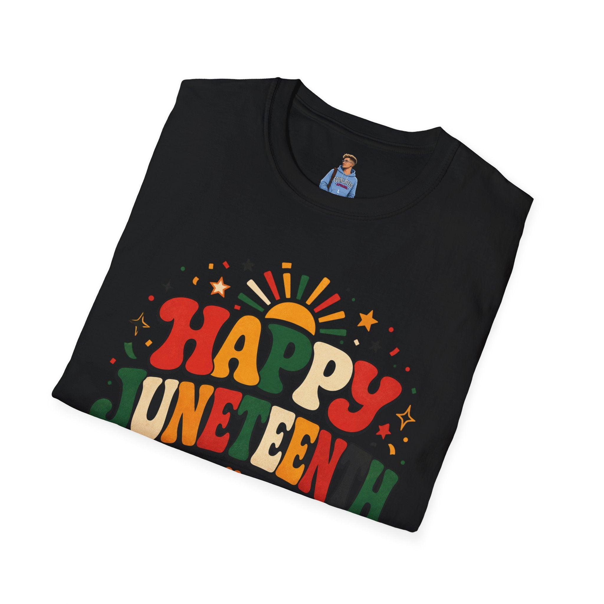 Juneteenth T-Shirt - "Happy Juneteenth" Retro Celebration Tee
