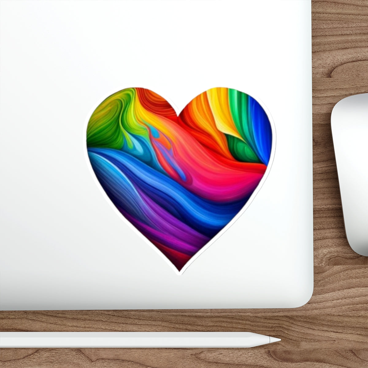 Die-Cut Stickers - Rainbow Heart - EqualiTees.Me