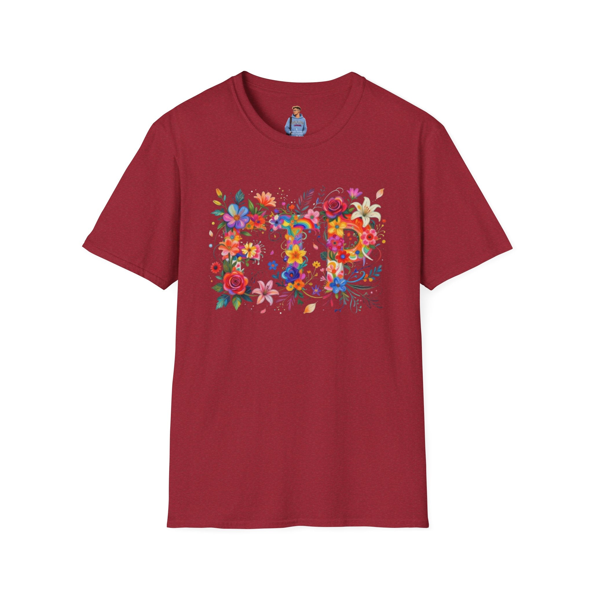 Floral 'FTP' Graphic T-Shirt