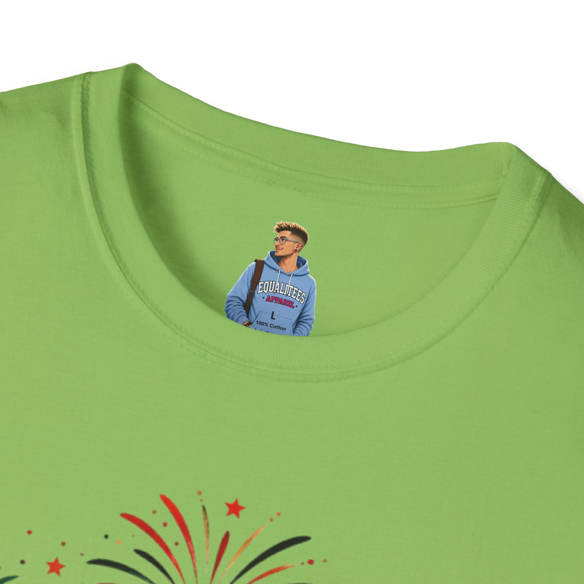 Juneteenth T-Shirt - "Happy Juneteenth" Fireworks Celebration Tee