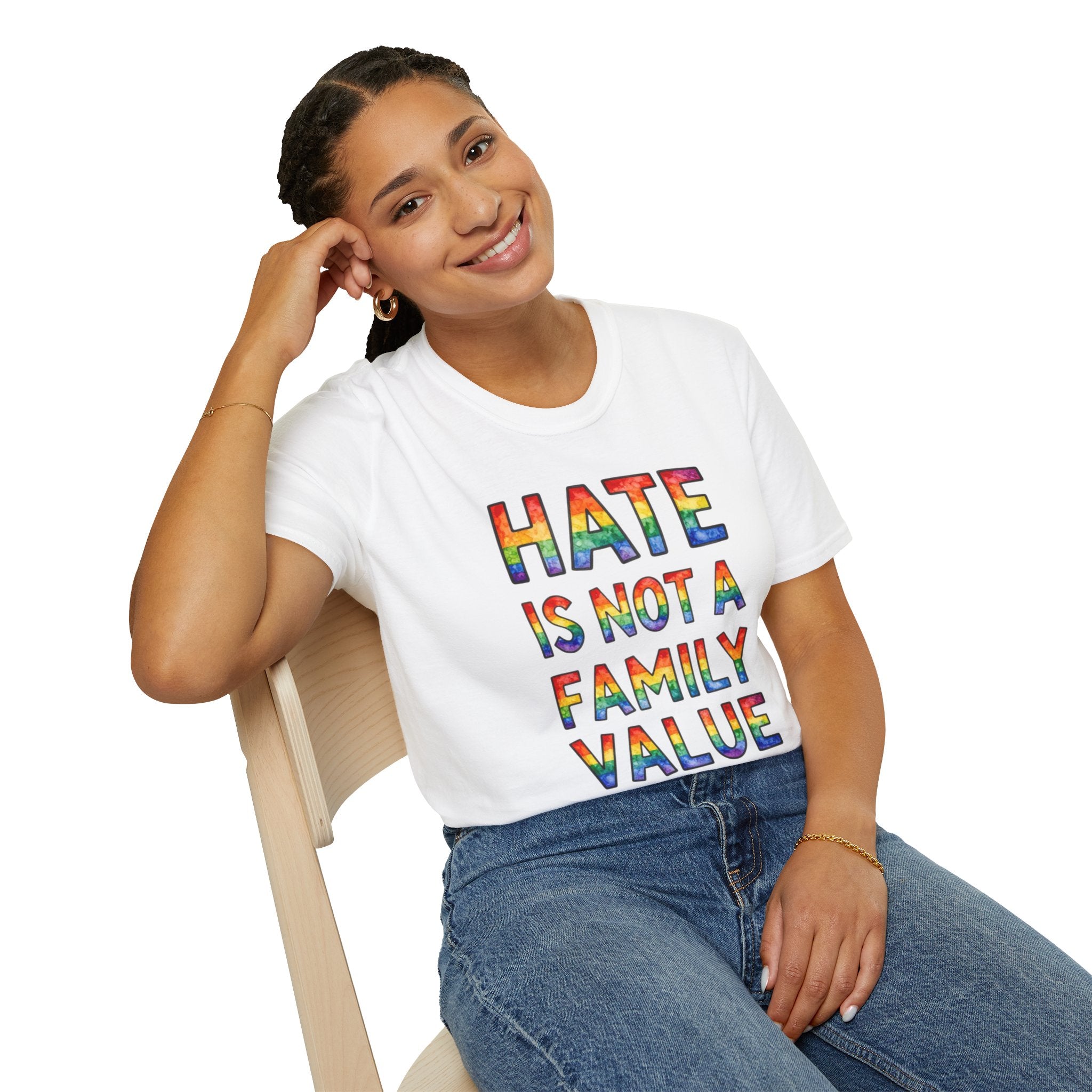 Hate Is Not A Family Value Rainbow Pride T-Shirt