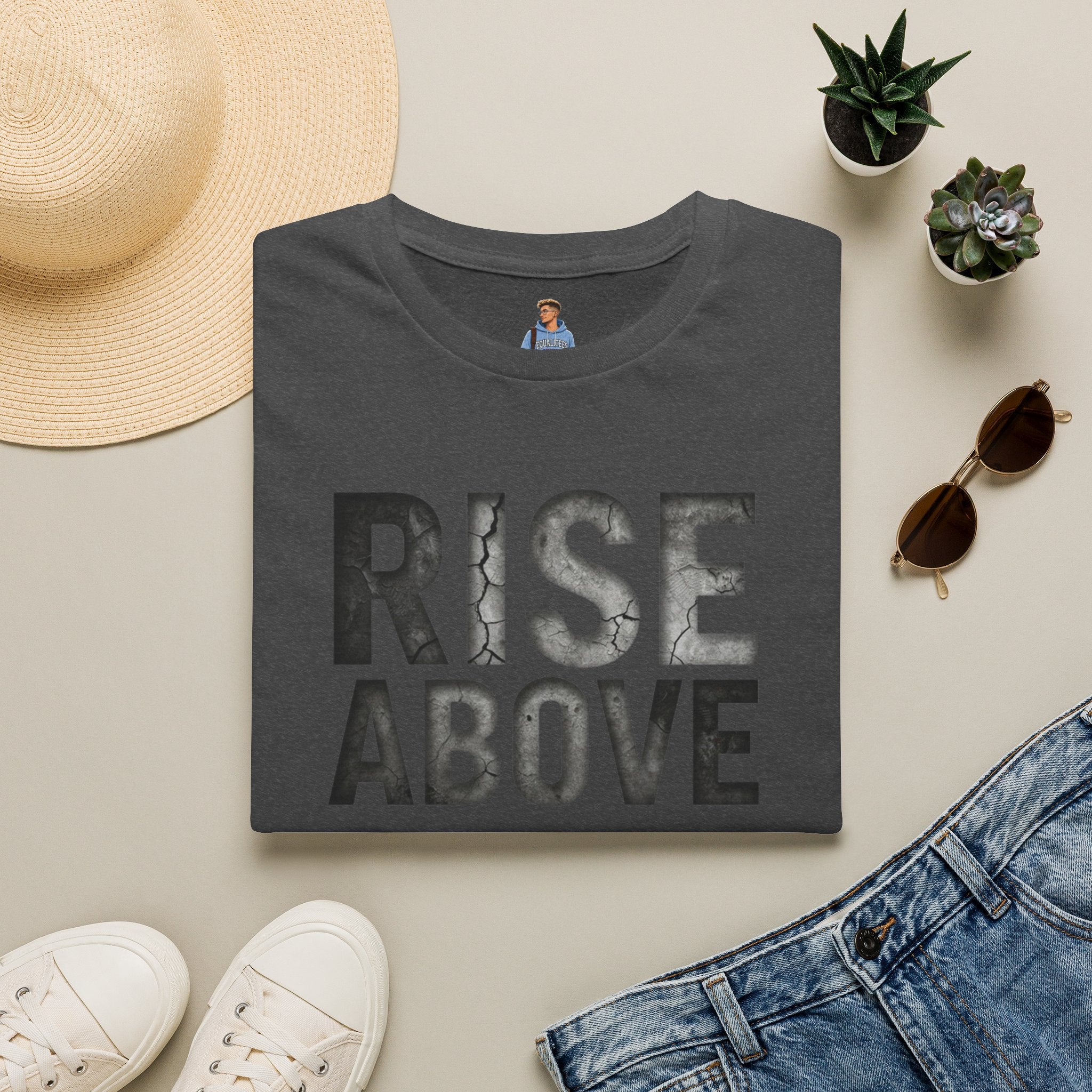 Rise Above Motivational Graphic T-Shirt