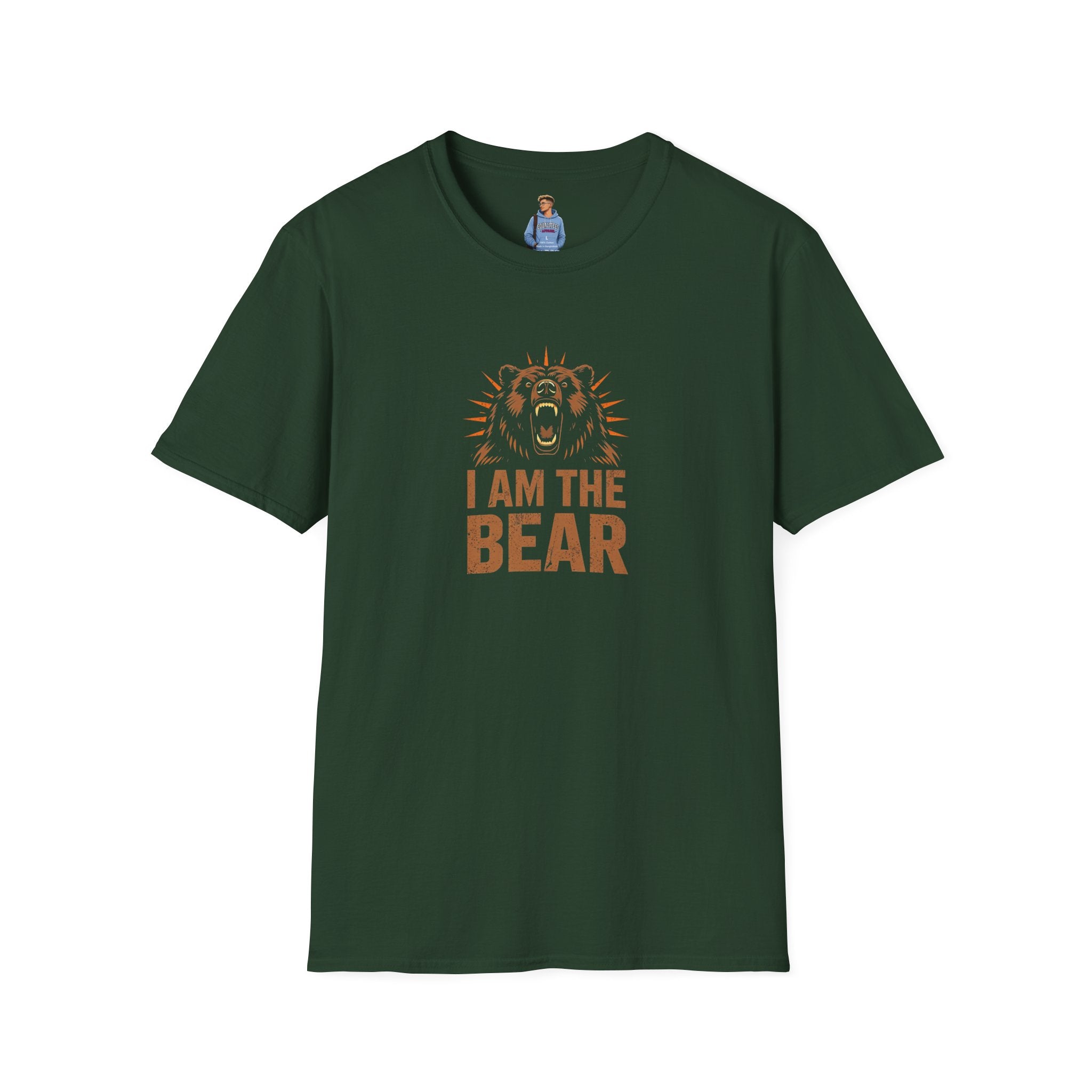 I Am The Bear, Strong Men Respect Women Unisex Softstyle T-Shirt