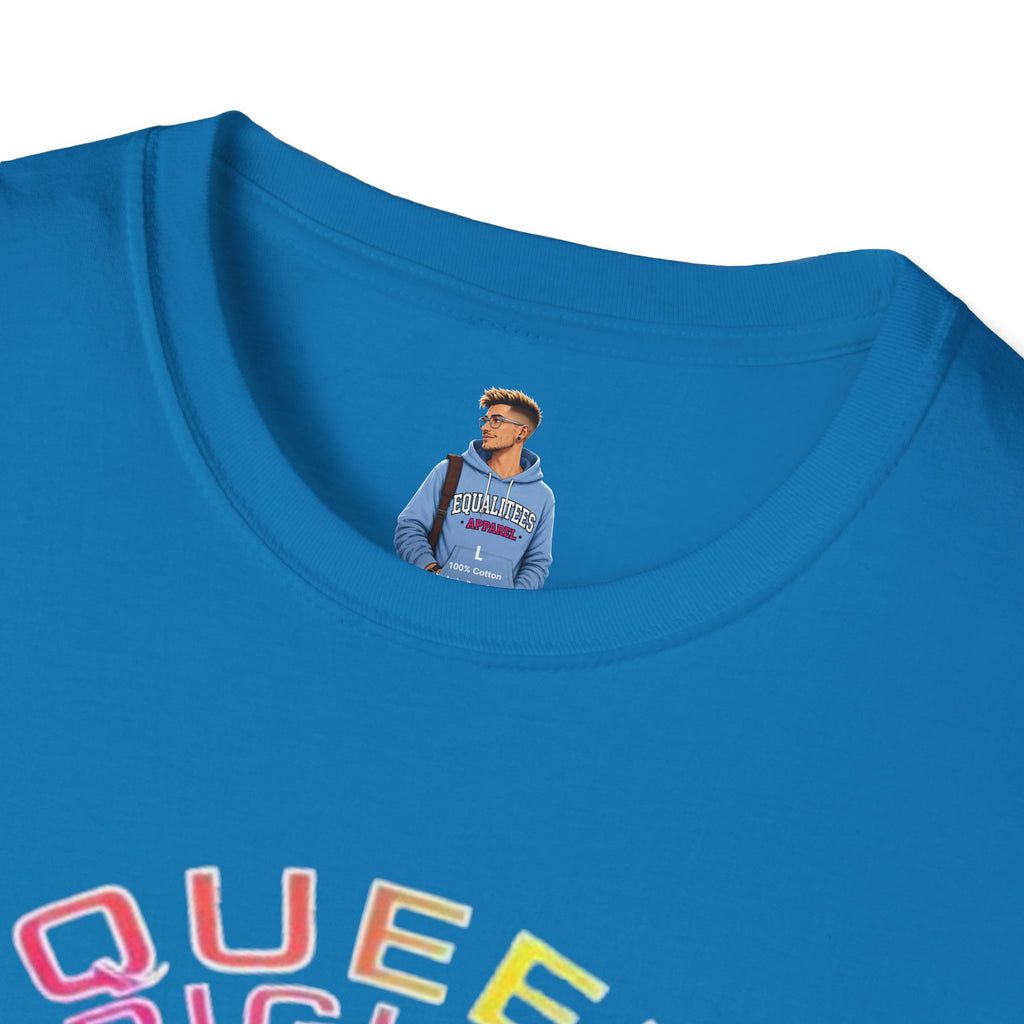 Unisex Softstyle T-Shirt - Queer Rights Are Human Rights Statement Tee