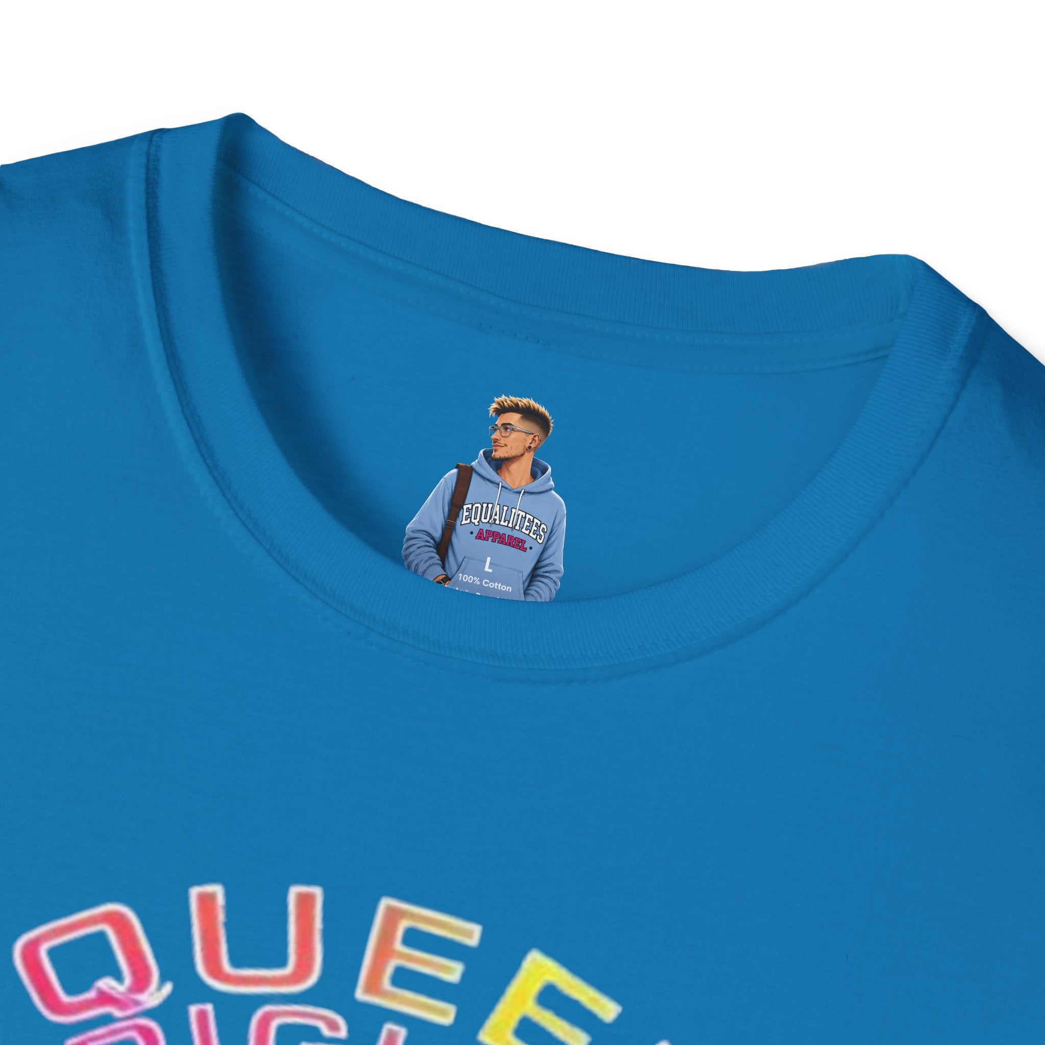 Unisex Softstyle T-Shirt - Queer Rights Are Human Rights Statement Tee