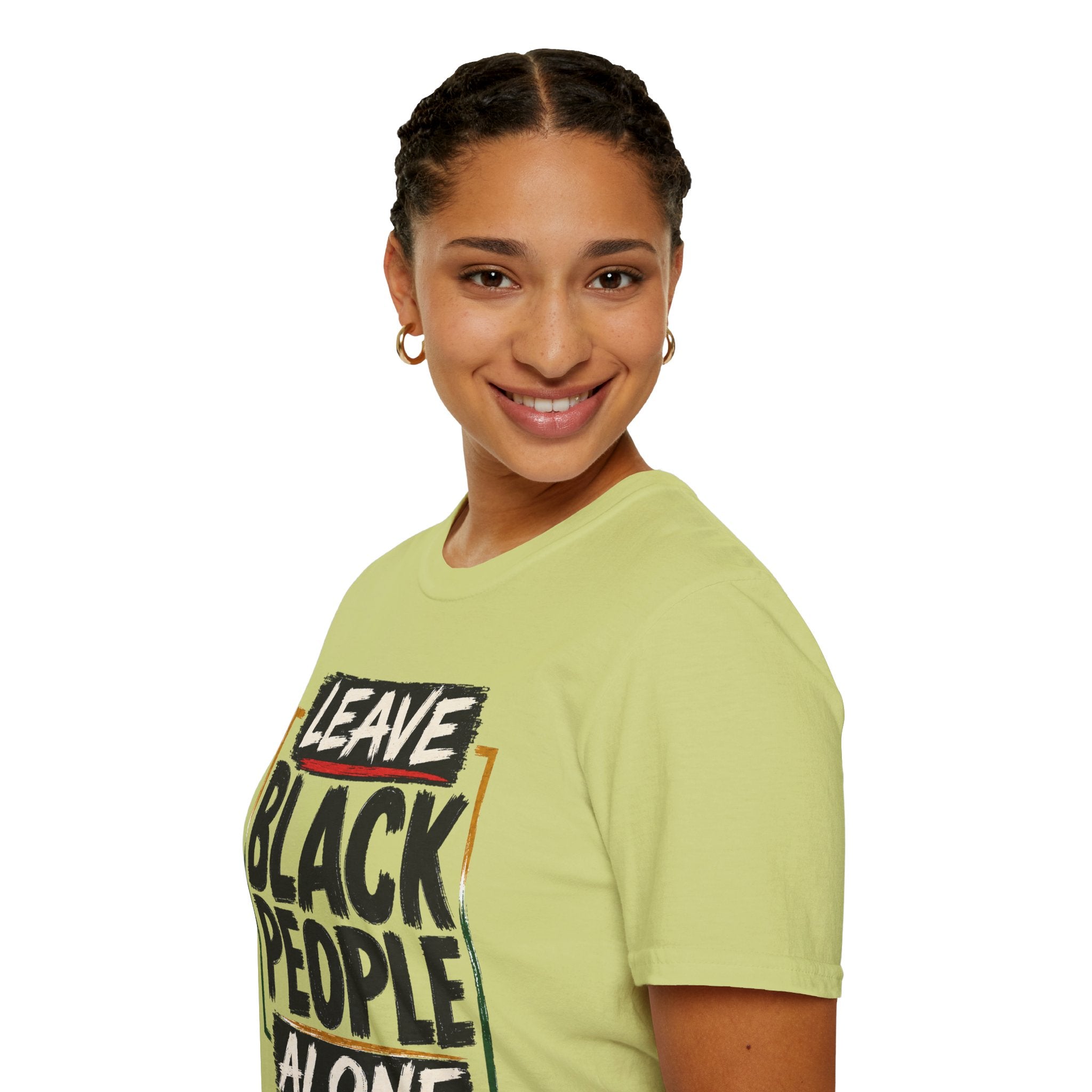 T-Shirt — "Leave Black People Alone" Social Justice Statement Tee