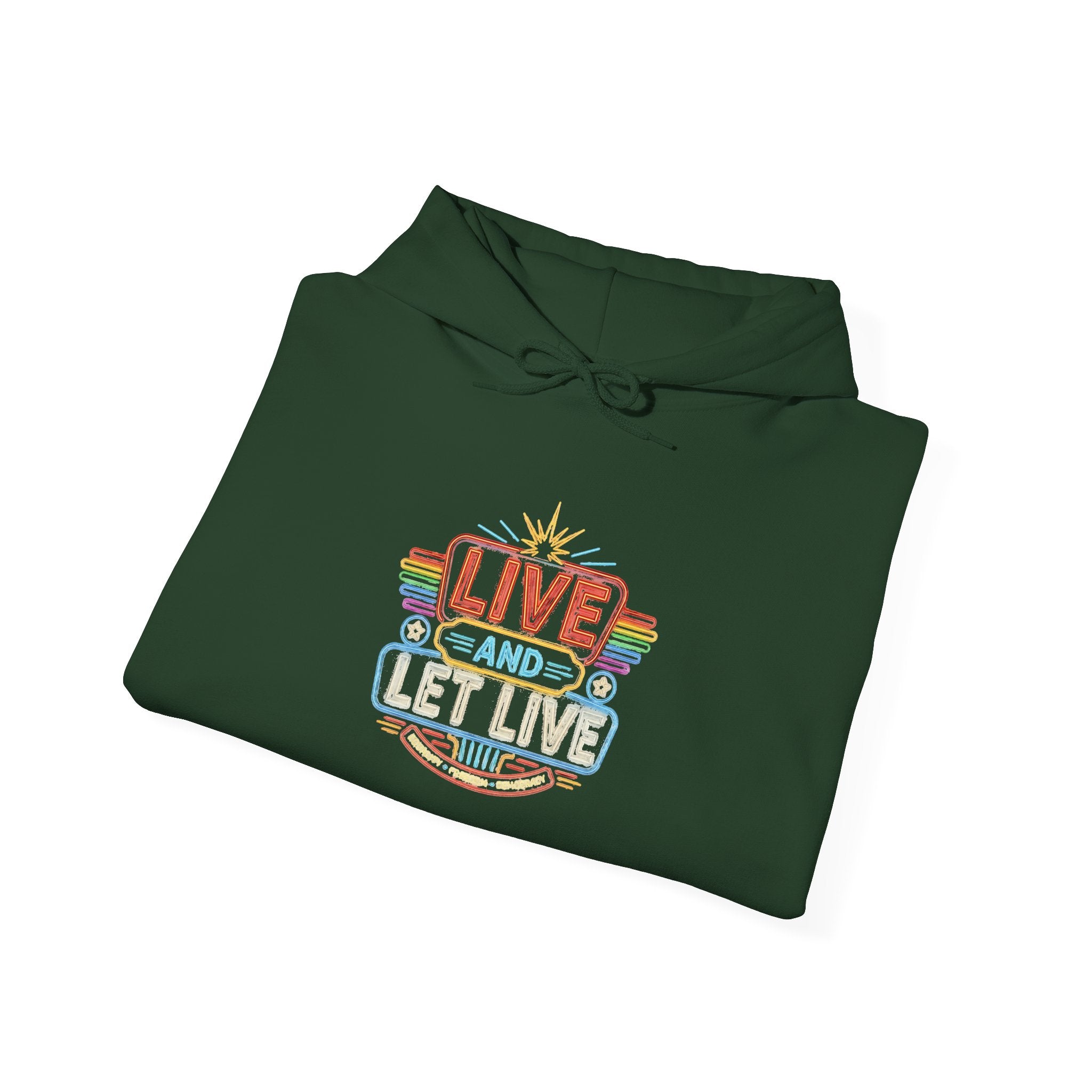 Live And Let Live Hoodie — Retro Peace Graphic Pullover