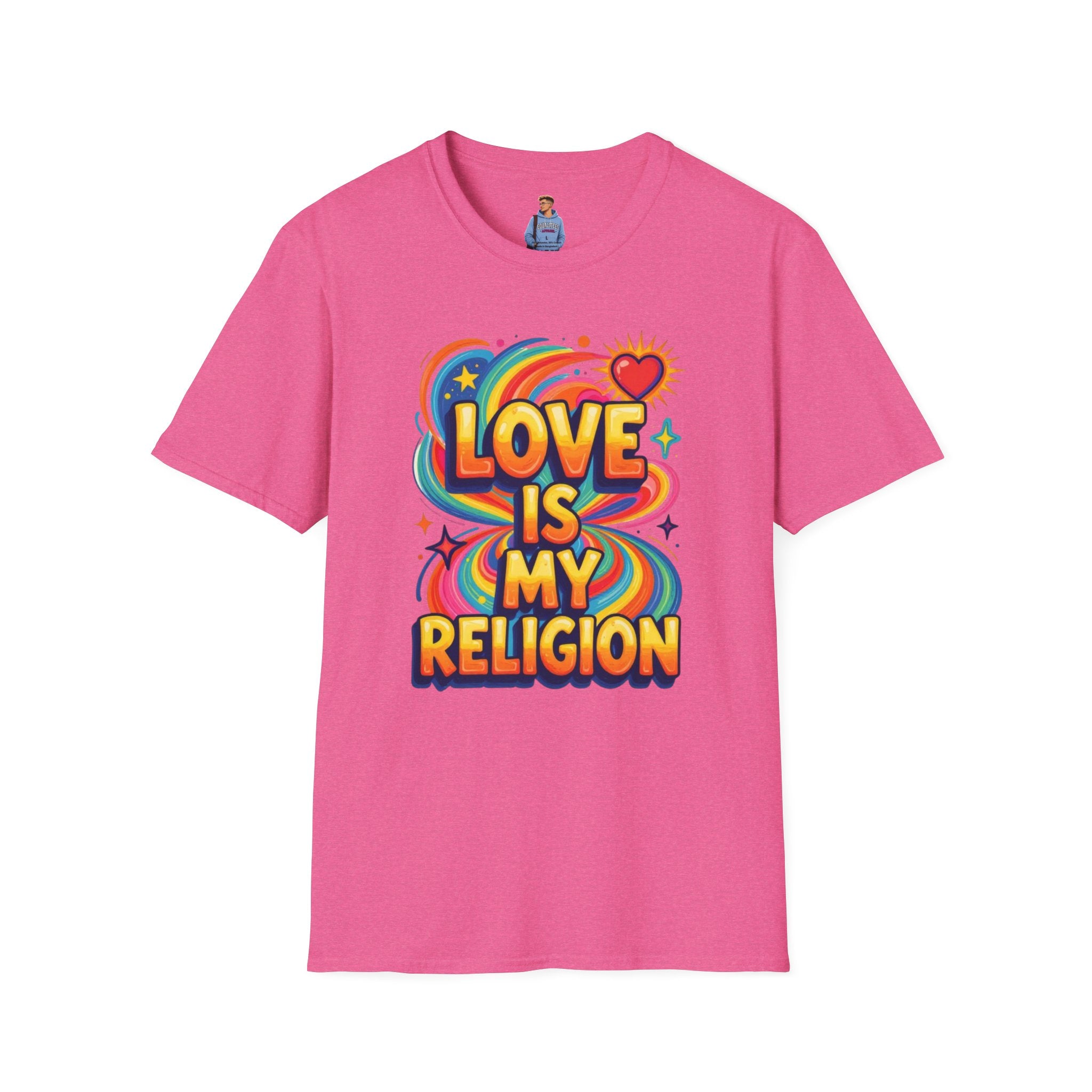 Love Is My Religion Retro Rainbow Graphic T-shirt