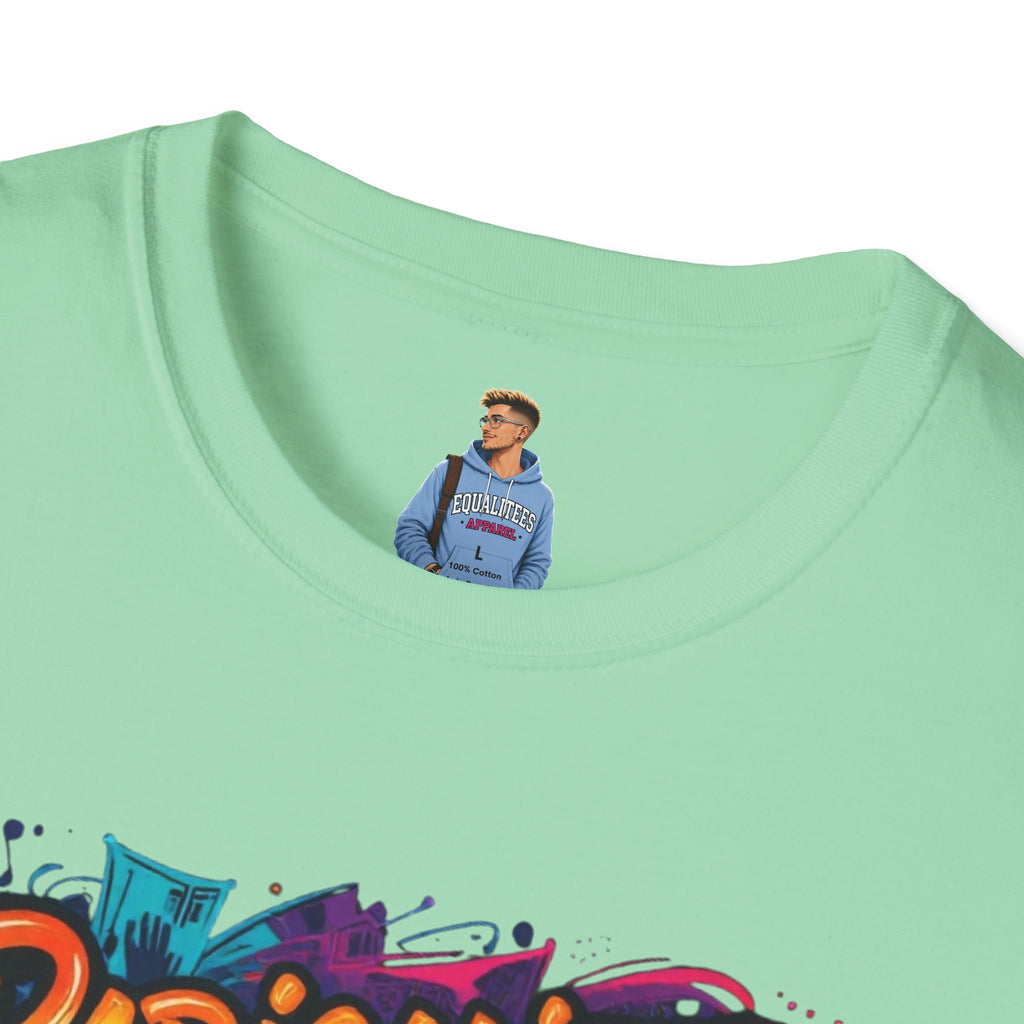 Radicalized by Basic Decency T-Shirt Colorful Graffiti Typography