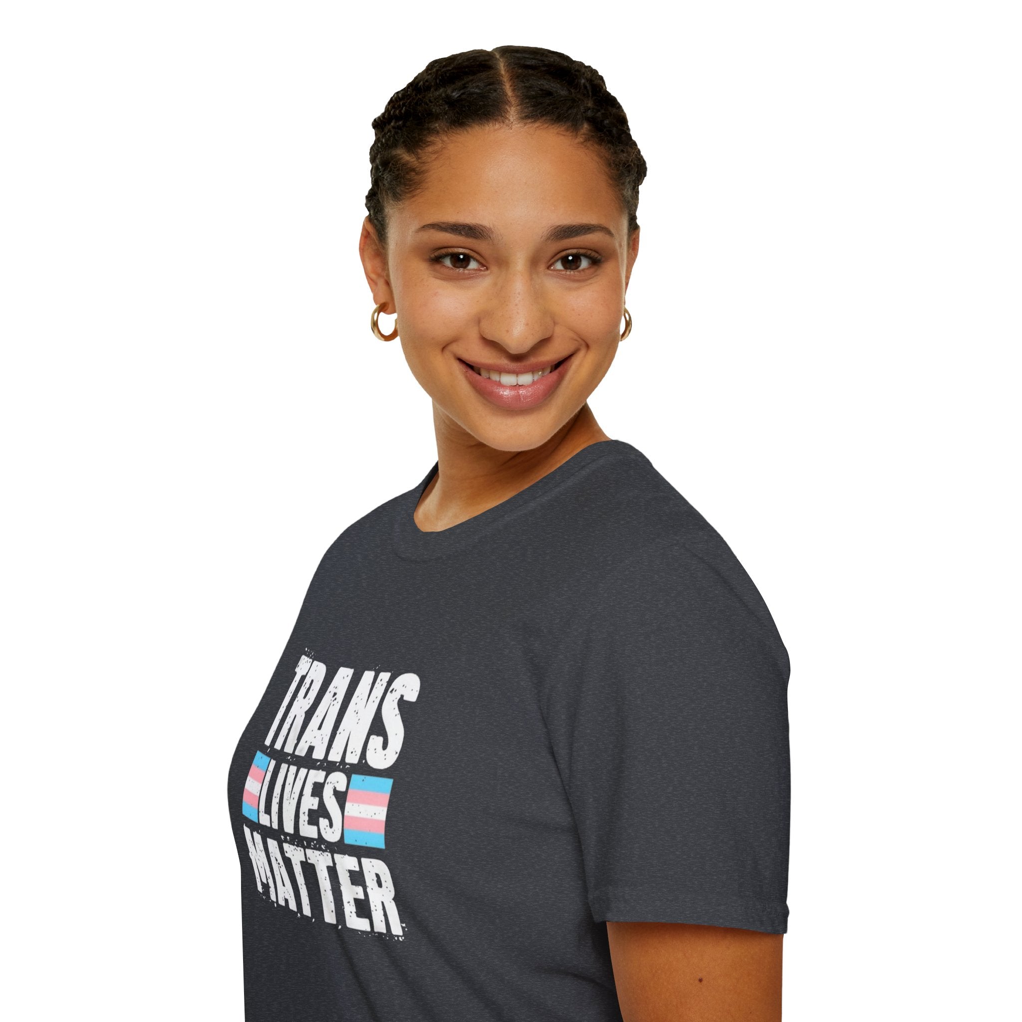Trans Lives Matter Unisex Softstyle T-Shirt - Support LGBTQ+ Rights