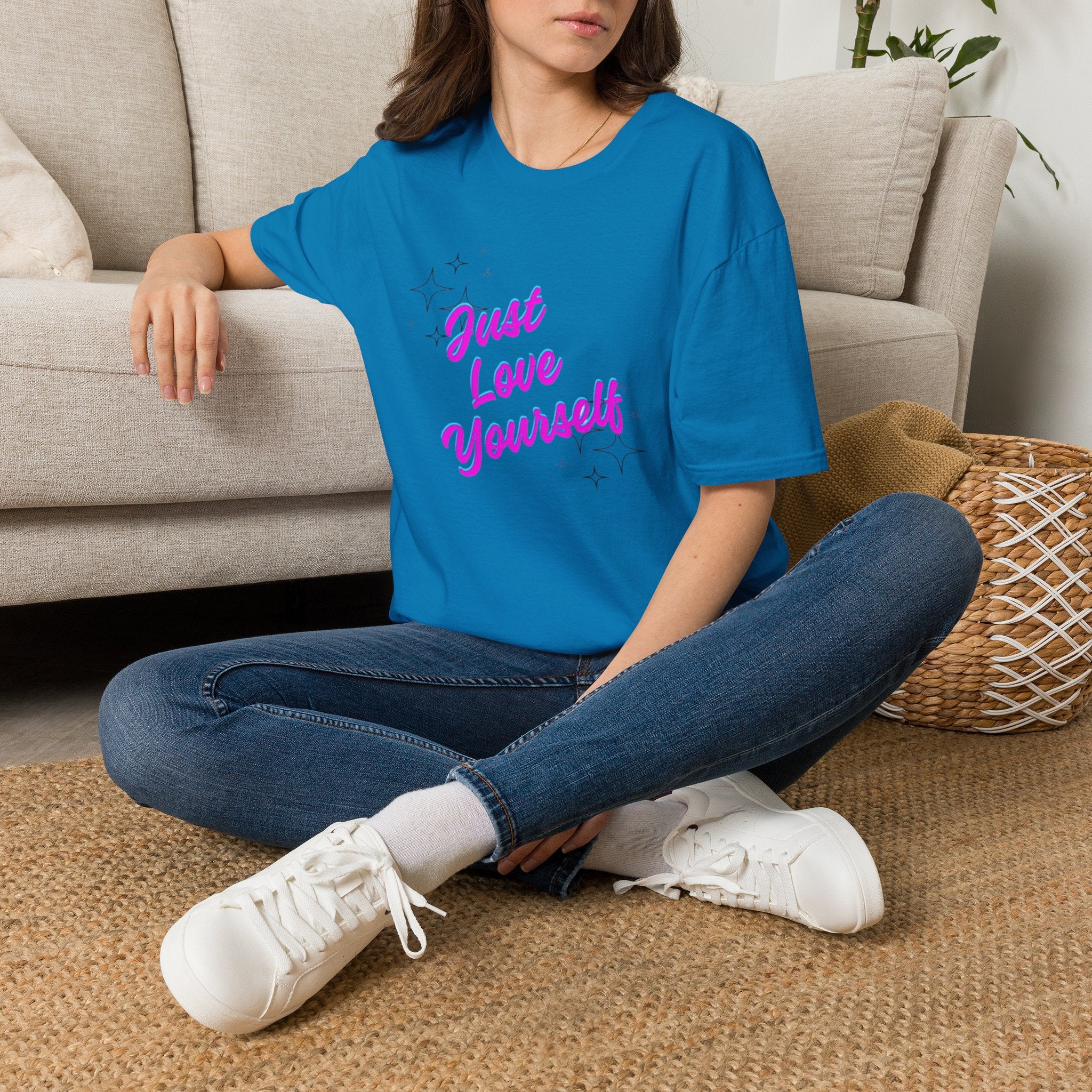 Camiseta unisex de estilo suave "Just Love Yourself": camiseta motivacional para el amor propio
