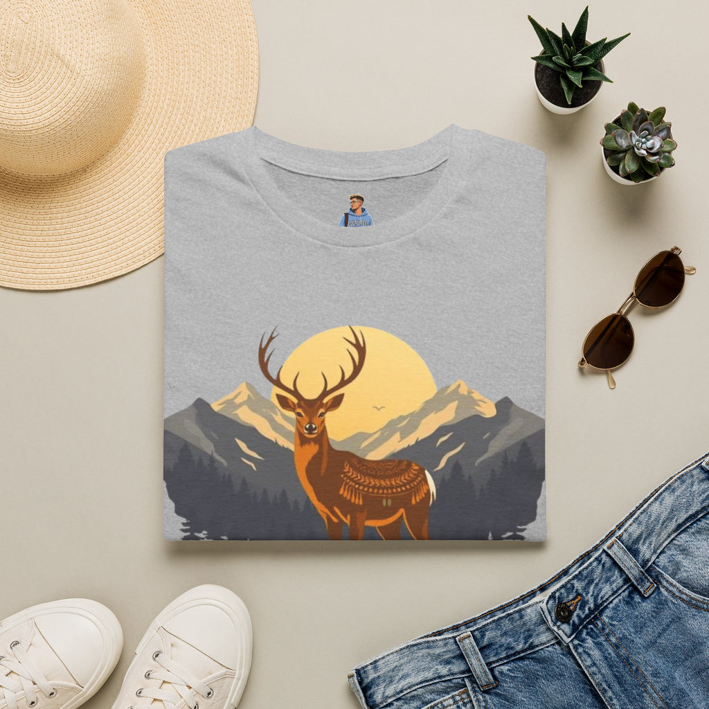 Mountain Sunset Deer Unisex Softstyle T-Shirt