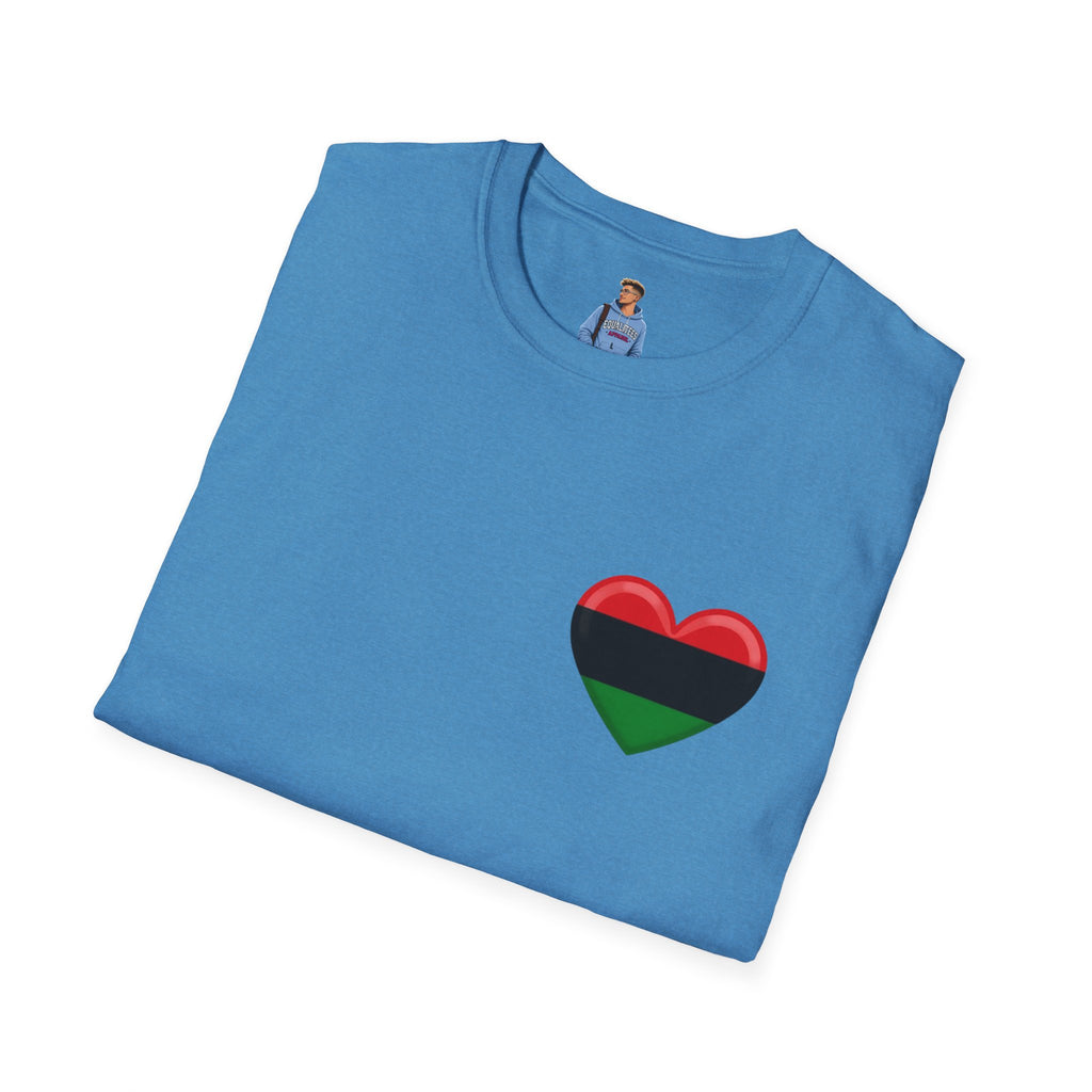 Camiseta unisex de estilo suave Unity and Heritage con corazón panafricano