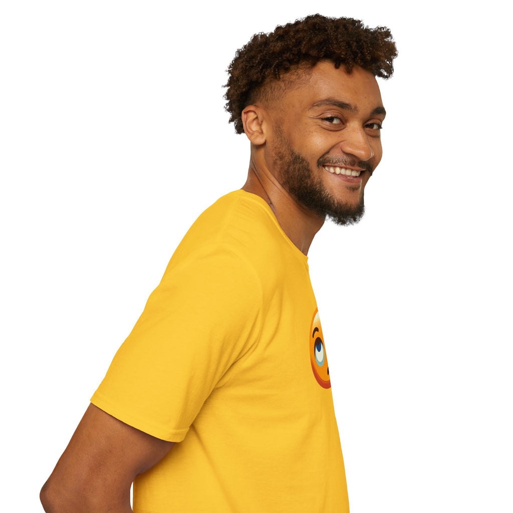 Camiseta unisex de estilo suave con emoji de ojos en blanco | Camiseta gráfica informal para el día a día