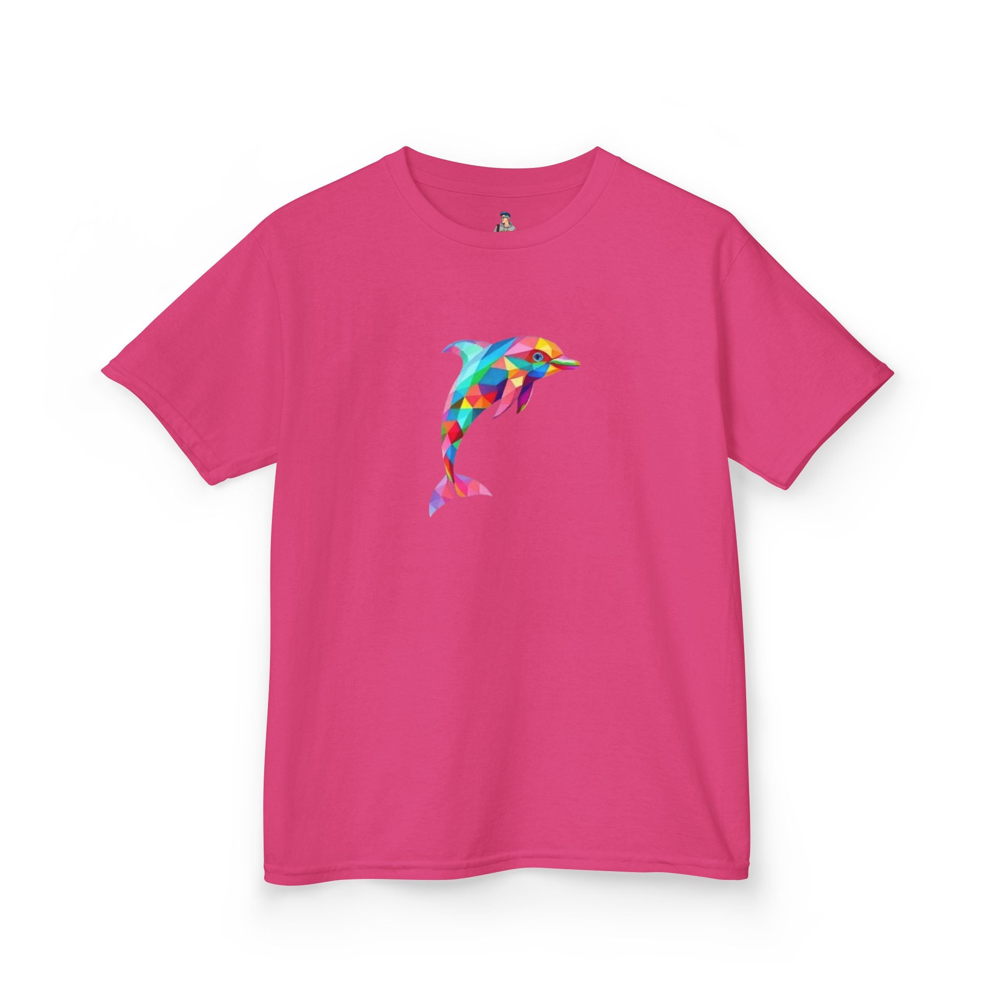 Colorful Fractal Dolphin Kids Heavy Cotton Tee - EqualiTees.Me
