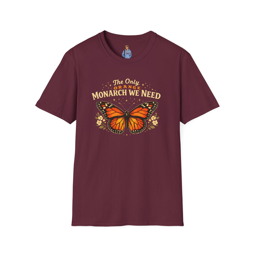 Monarch Butterfly T-Shirt — "The Only Orange Monarch We Need" No Kings Tee