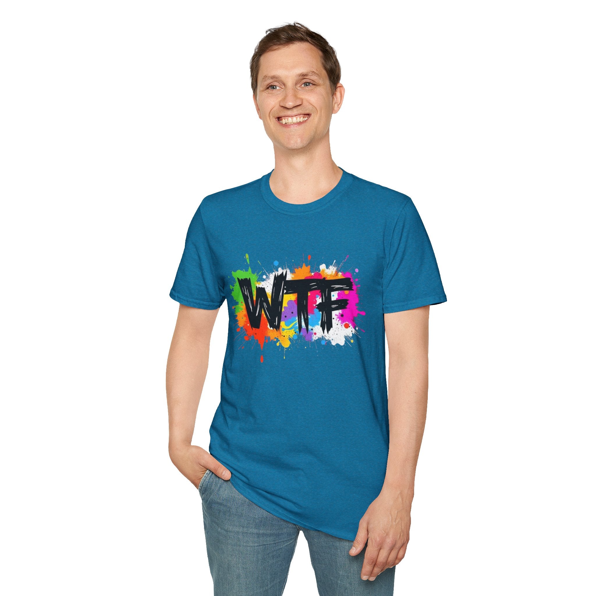 Bold Rainbow WTF Color Splash T-Shirt
