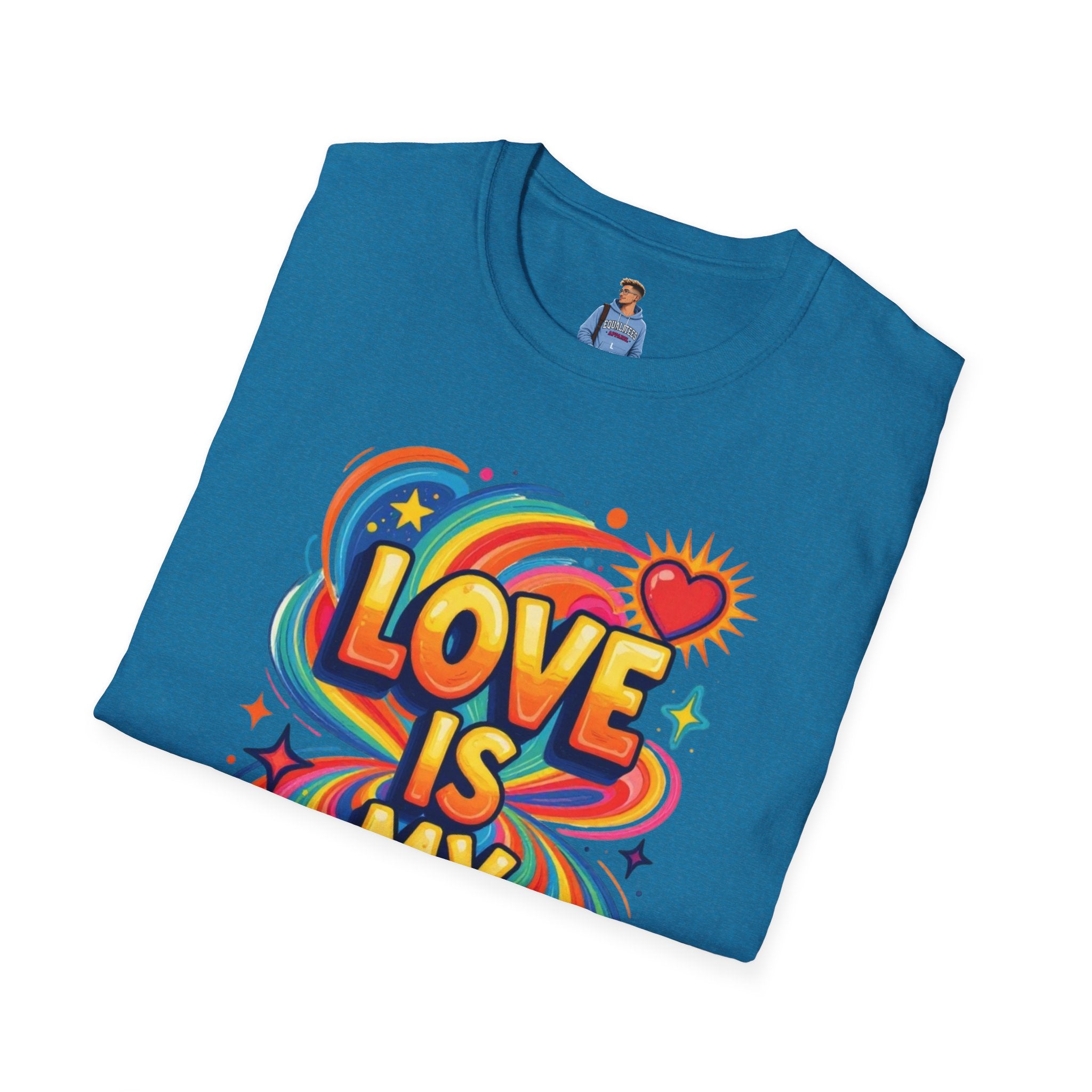 Love Is My Religion Retro Rainbow Graphic T-shirt