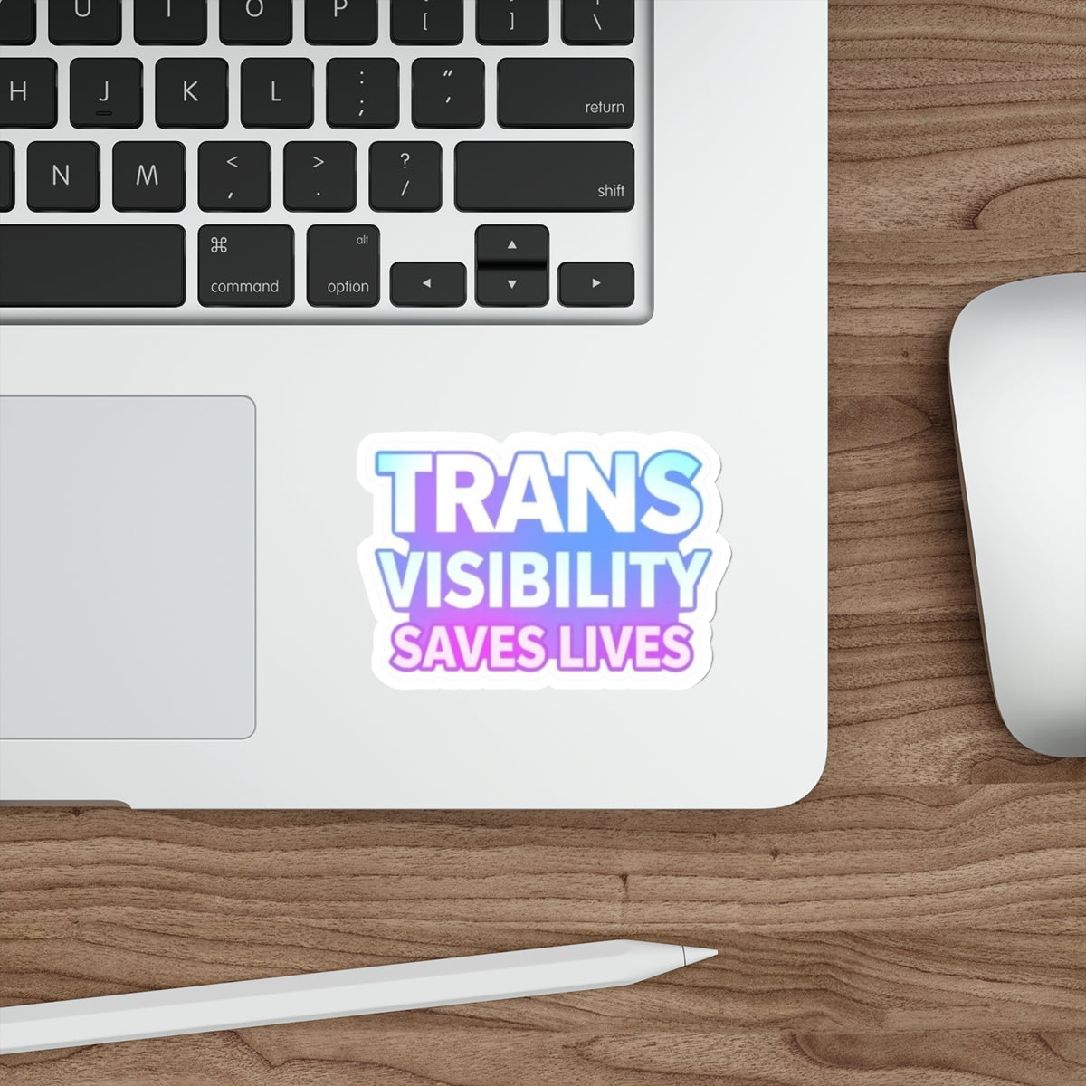 Die-Cut Stickers - TRANS VISIBILITY SAVES LIVES - EqualiTees.Me