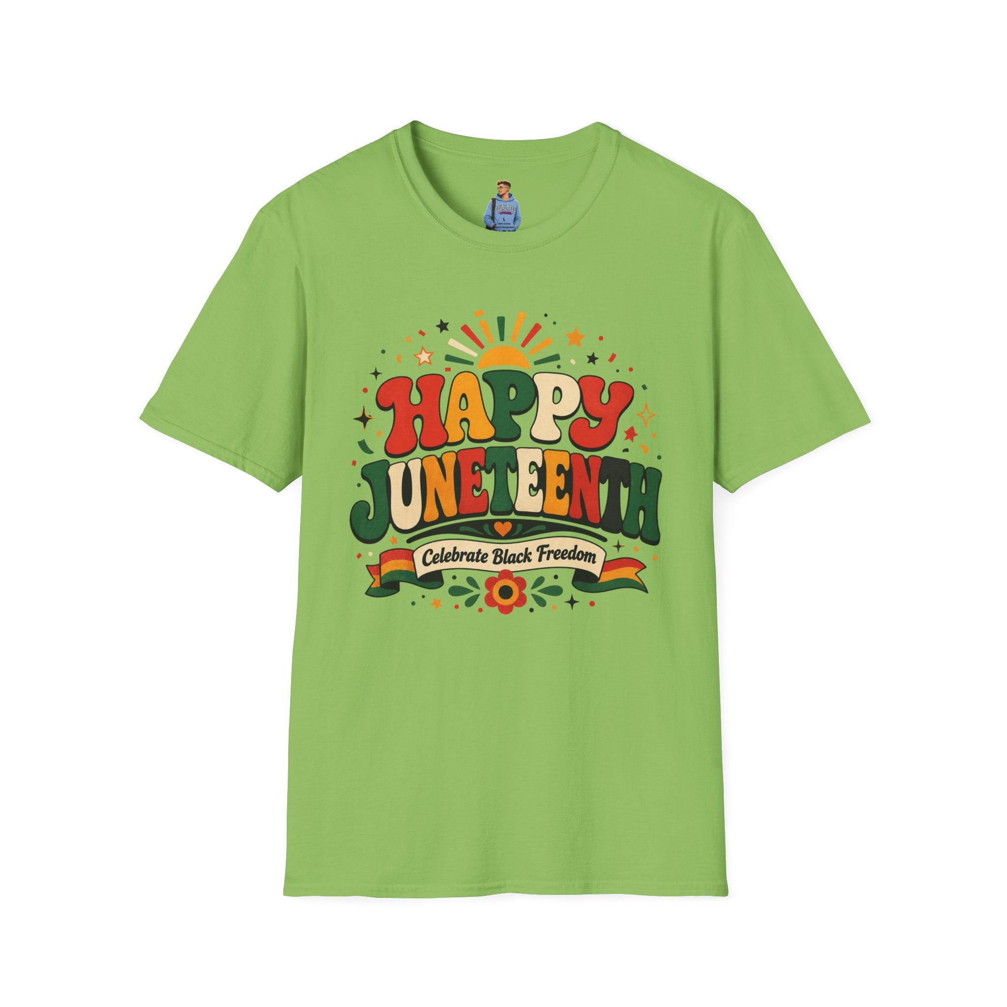 Juneteenth T-Shirt - "Happy Juneteenth" Retro Celebration Tee