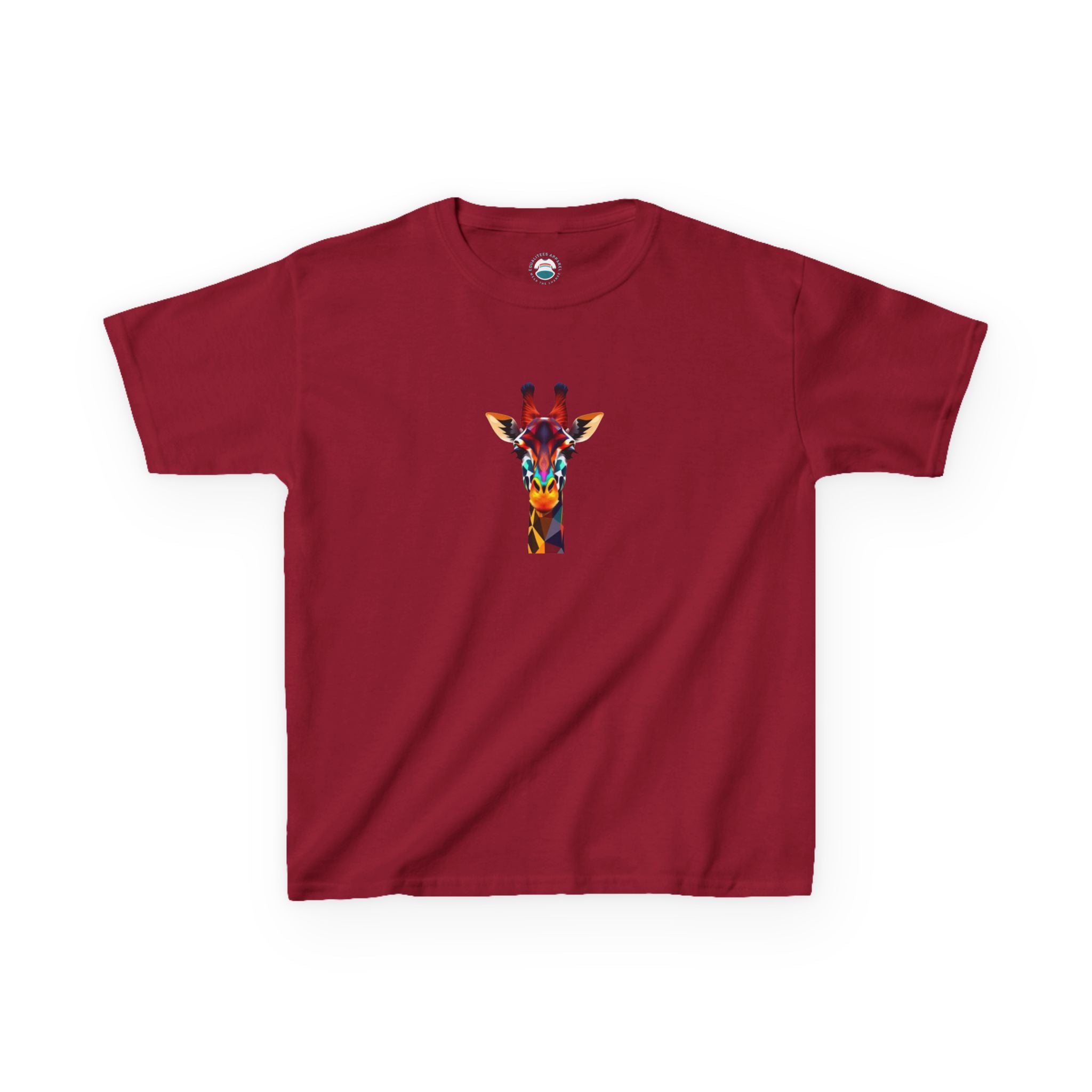 Colorful Fractal Giraffe Kids Heavy Cotton™ Tee - EqualiTees.Me