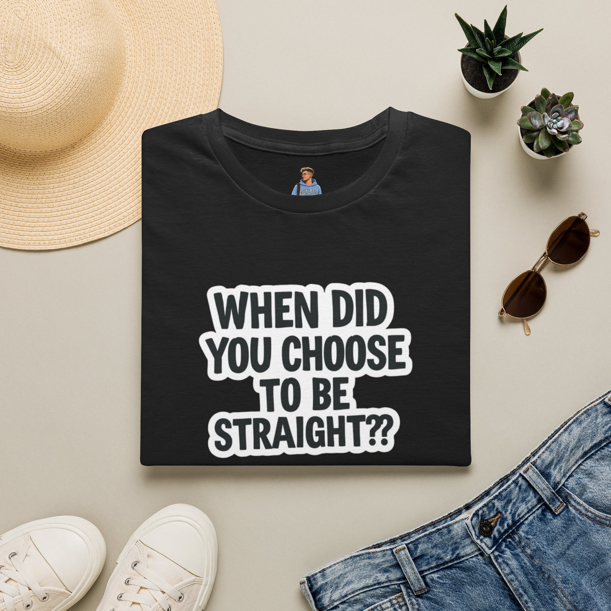 Camiseta unisex suave y divertida: "¿Cuándo elegiste ser heterosexual?"