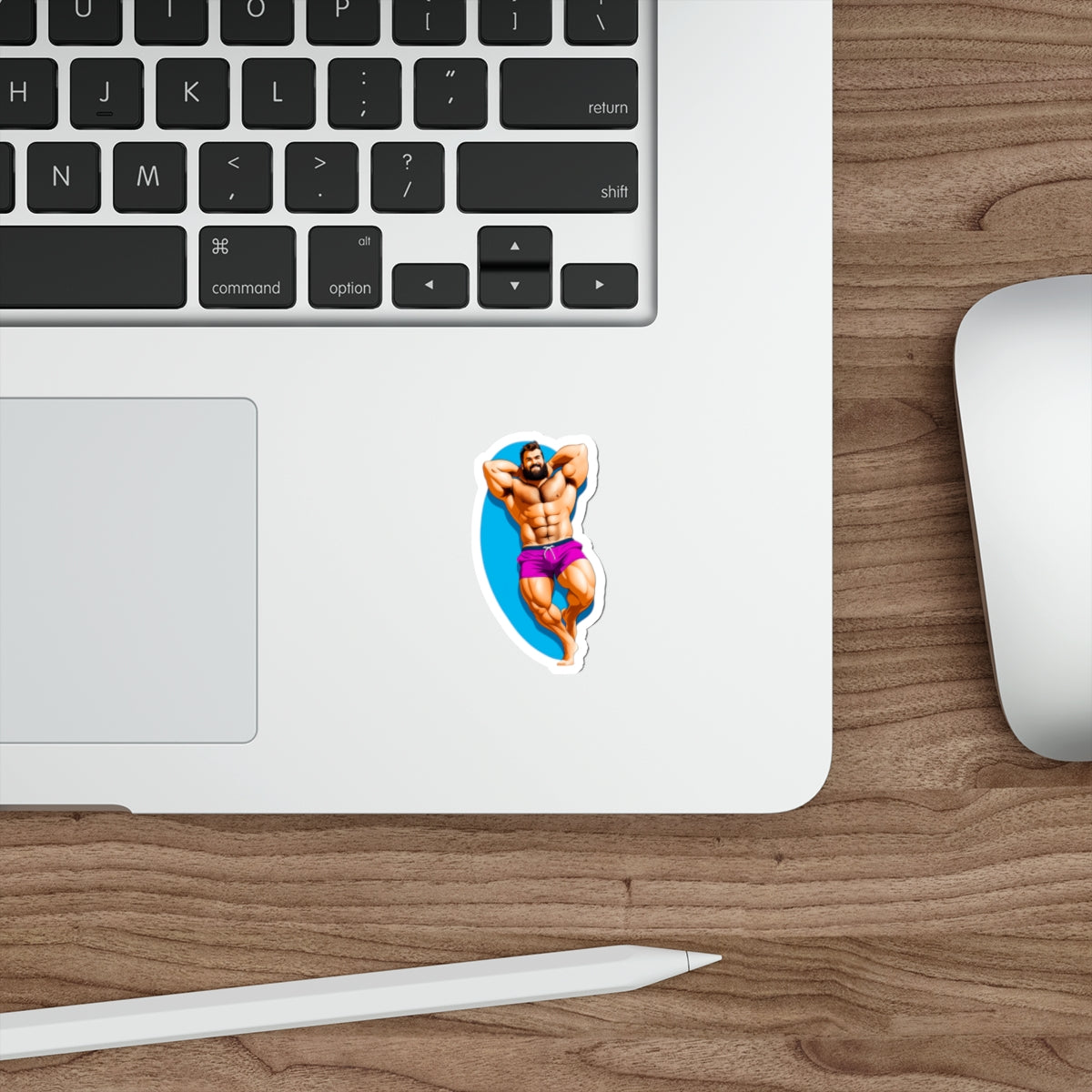 Die-Cut Stickers - Lounging Bear - EqualiTees.Me