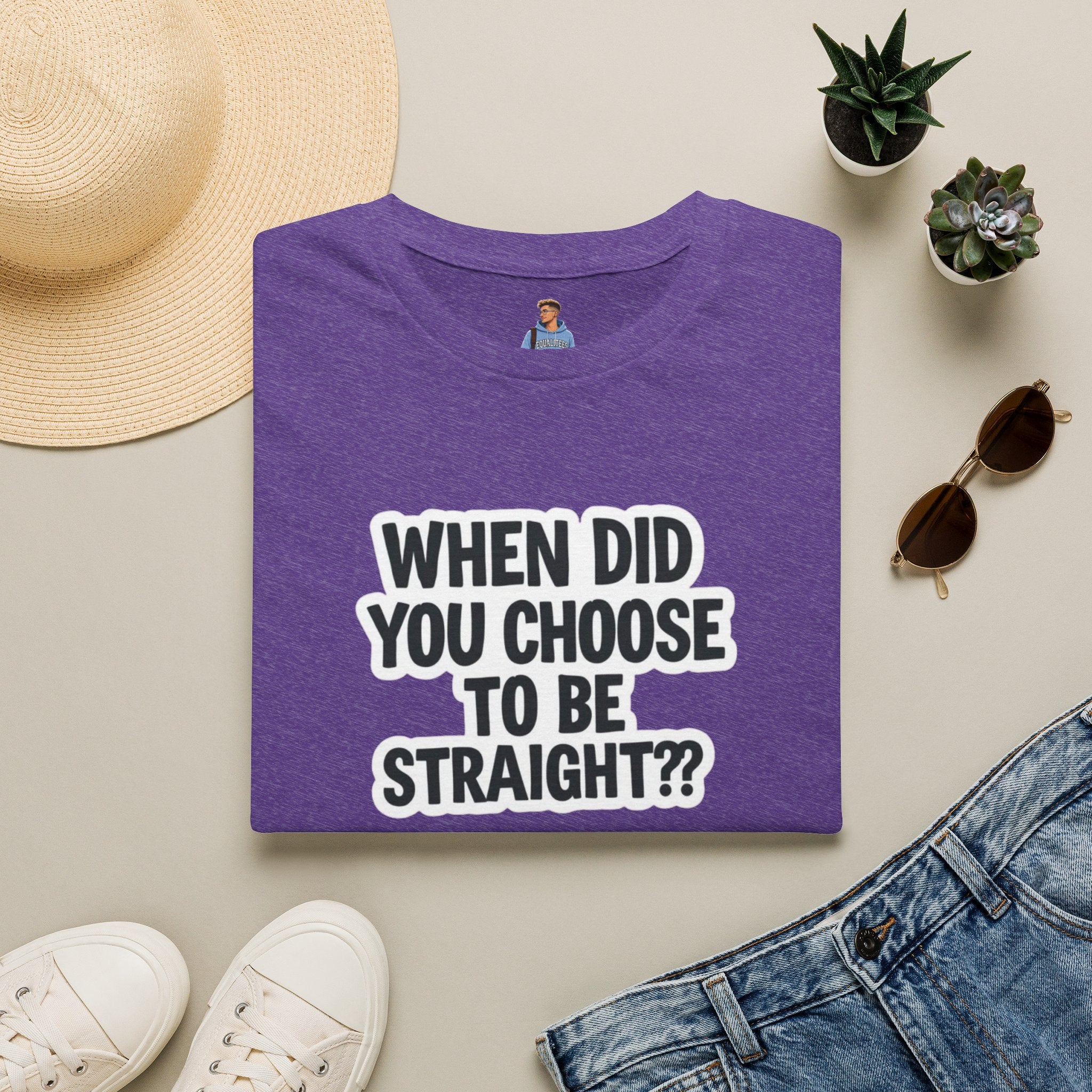 Camiseta unisex suave y divertida: "¿Cuándo elegiste ser heterosexual?"