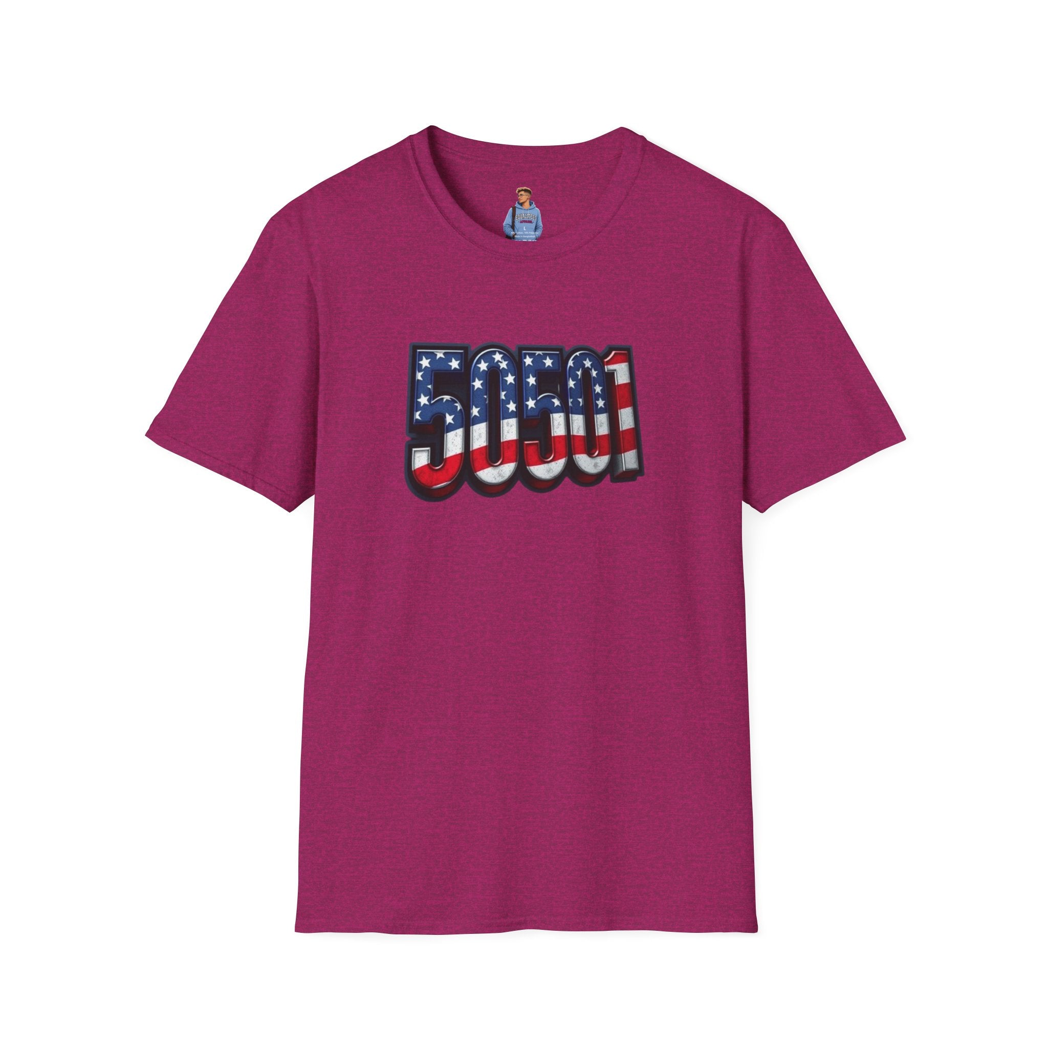 Camiseta unisex patriótica - 50501 "Nosotros, el pueblo, nos levantamos" - Diseño de la bandera estadounidense