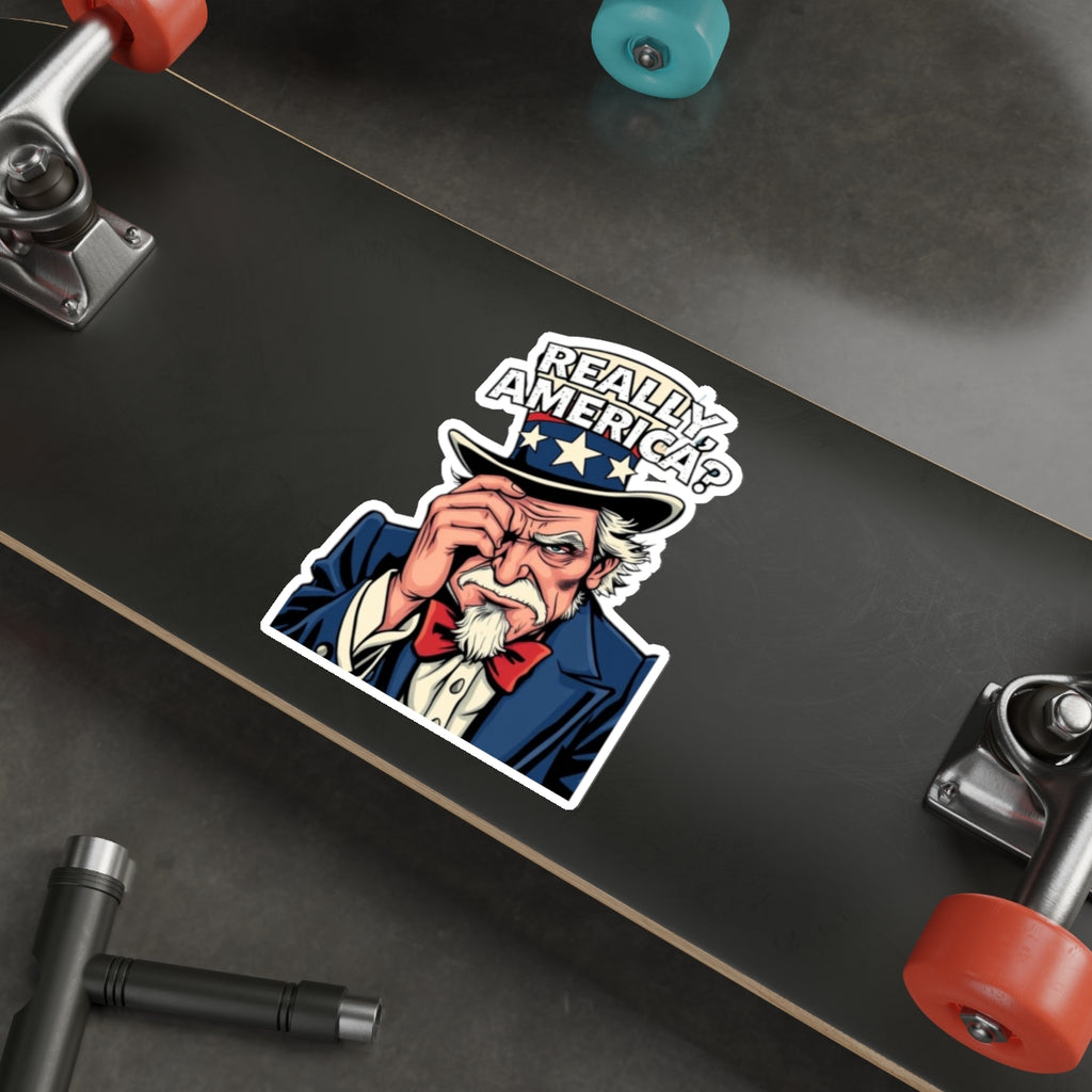 Die-Cut Stickers - Embarrassed Uncle Sam - EqualiTees.Me