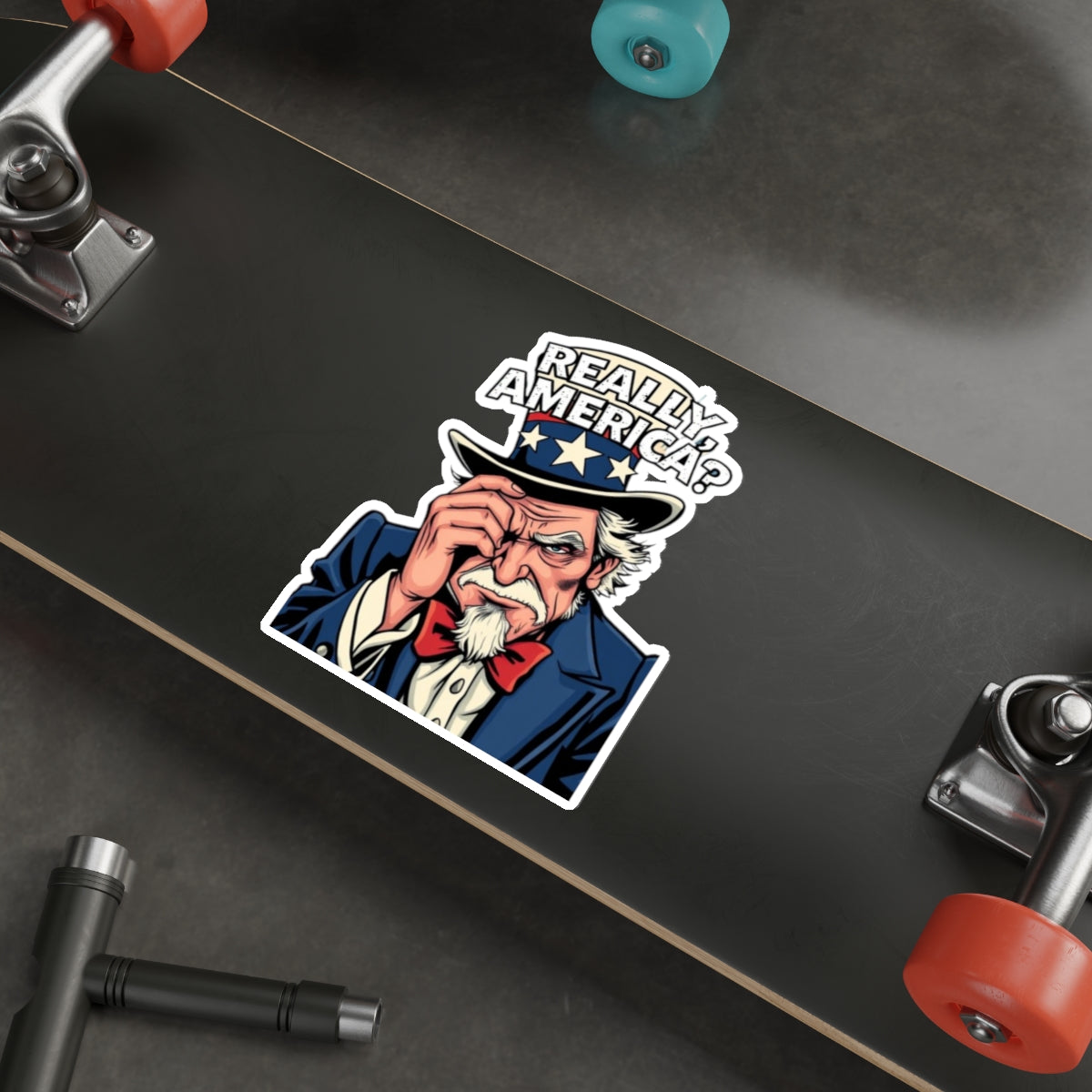 Die-Cut Stickers - Embarrassed Uncle Sam - EqualiTees.Me