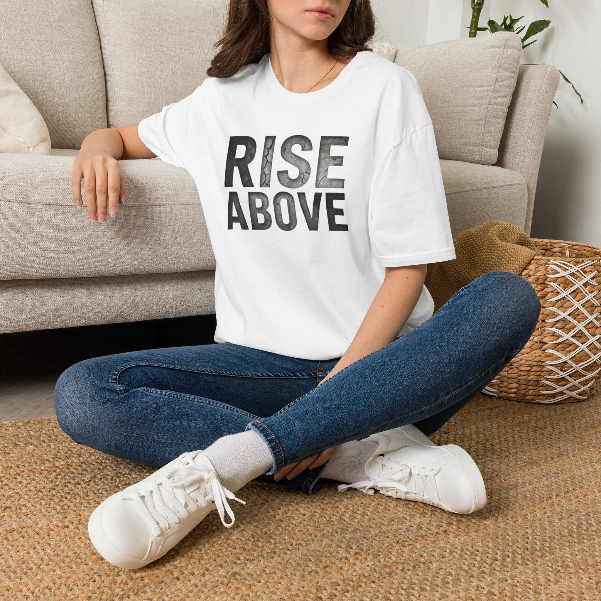 Rise Above Motivational Graphic T-Shirt