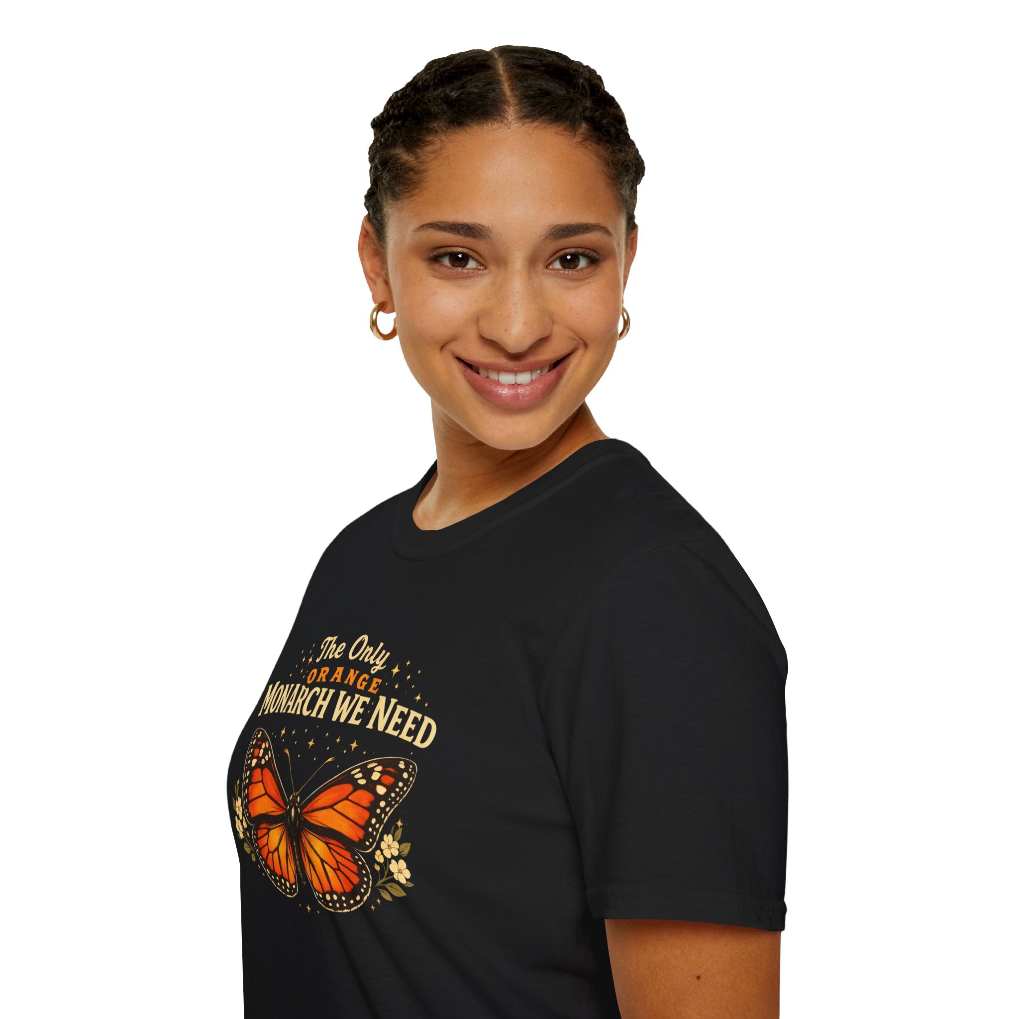 Monarch Butterfly T-Shirt — "The Only Orange Monarch We Need" No Kings Tee