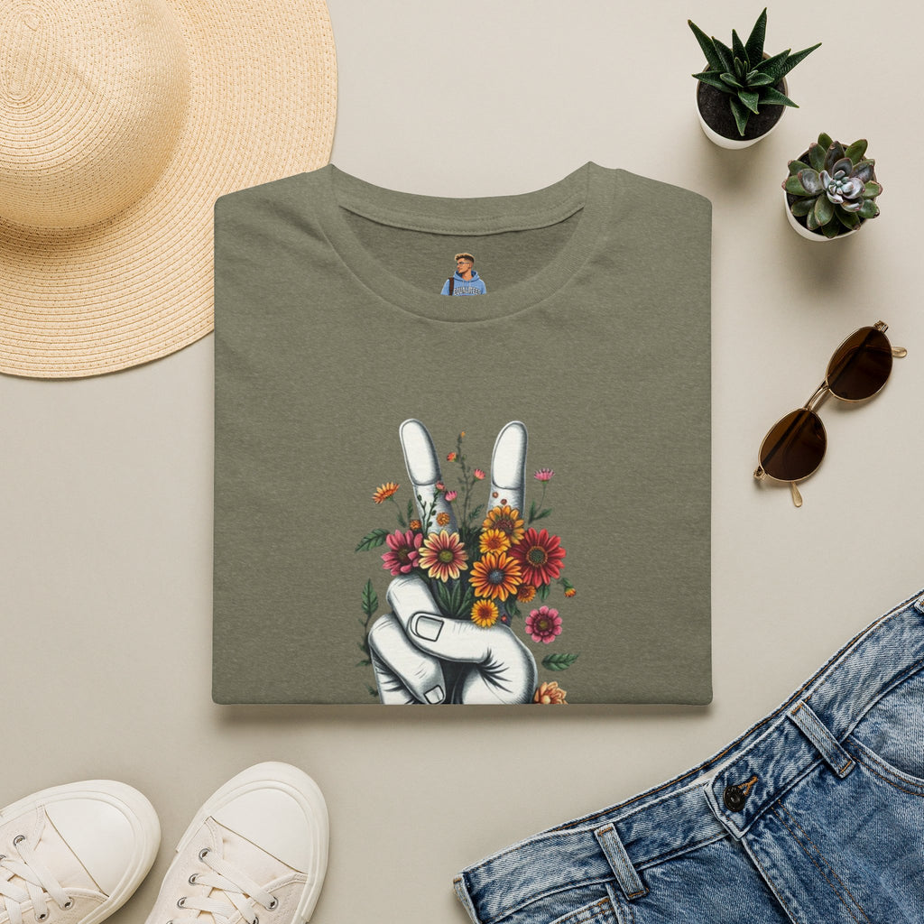 Camiseta unisex de estilo suave Grow Peace: inspiración boho, perfecta para festivales y uso diario