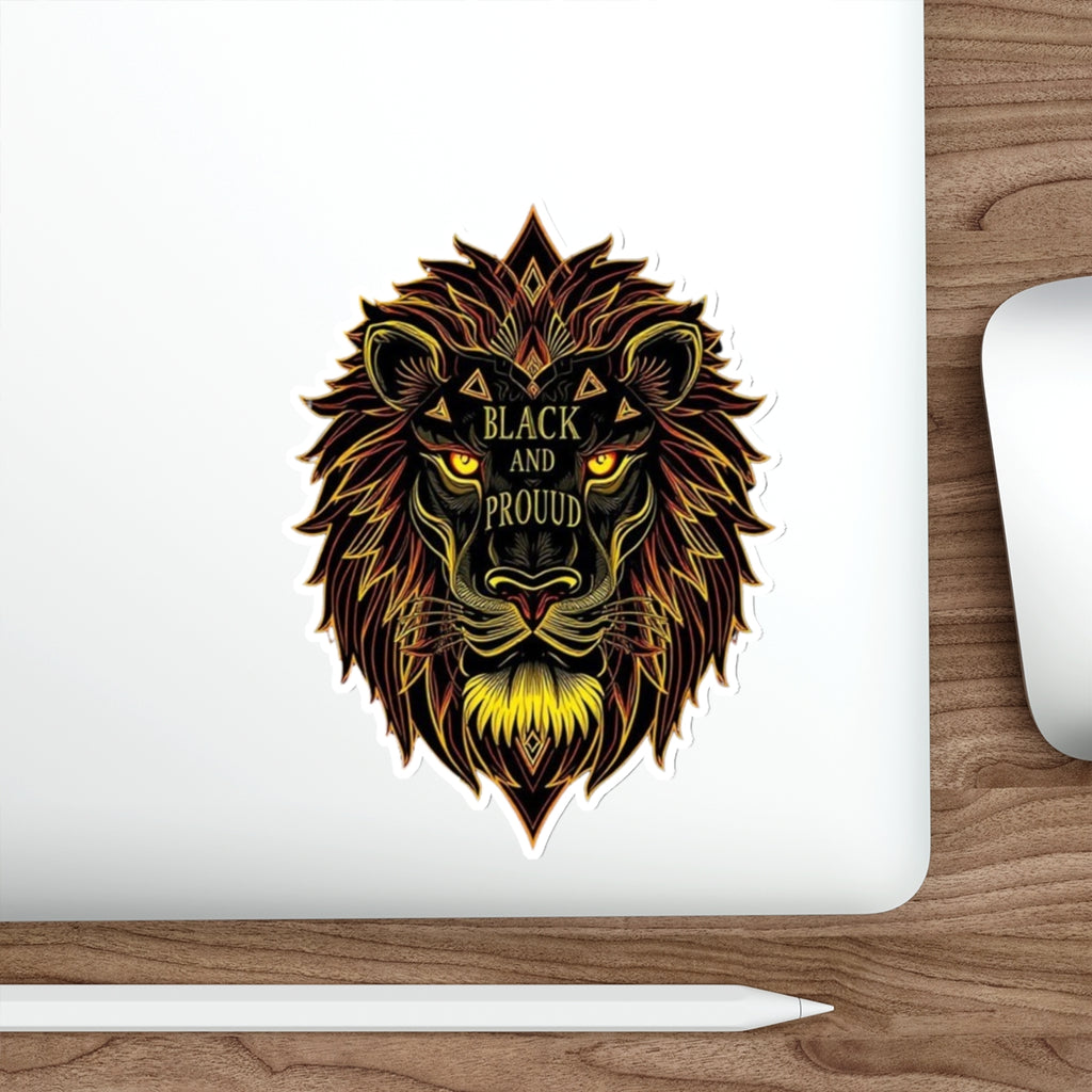 Black And Proud Lion Sticker - EqualiTees.Me