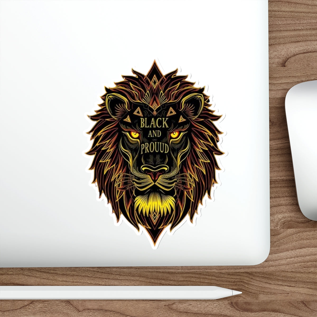 Black And Proud Lion Sticker - EqualiTees.Me