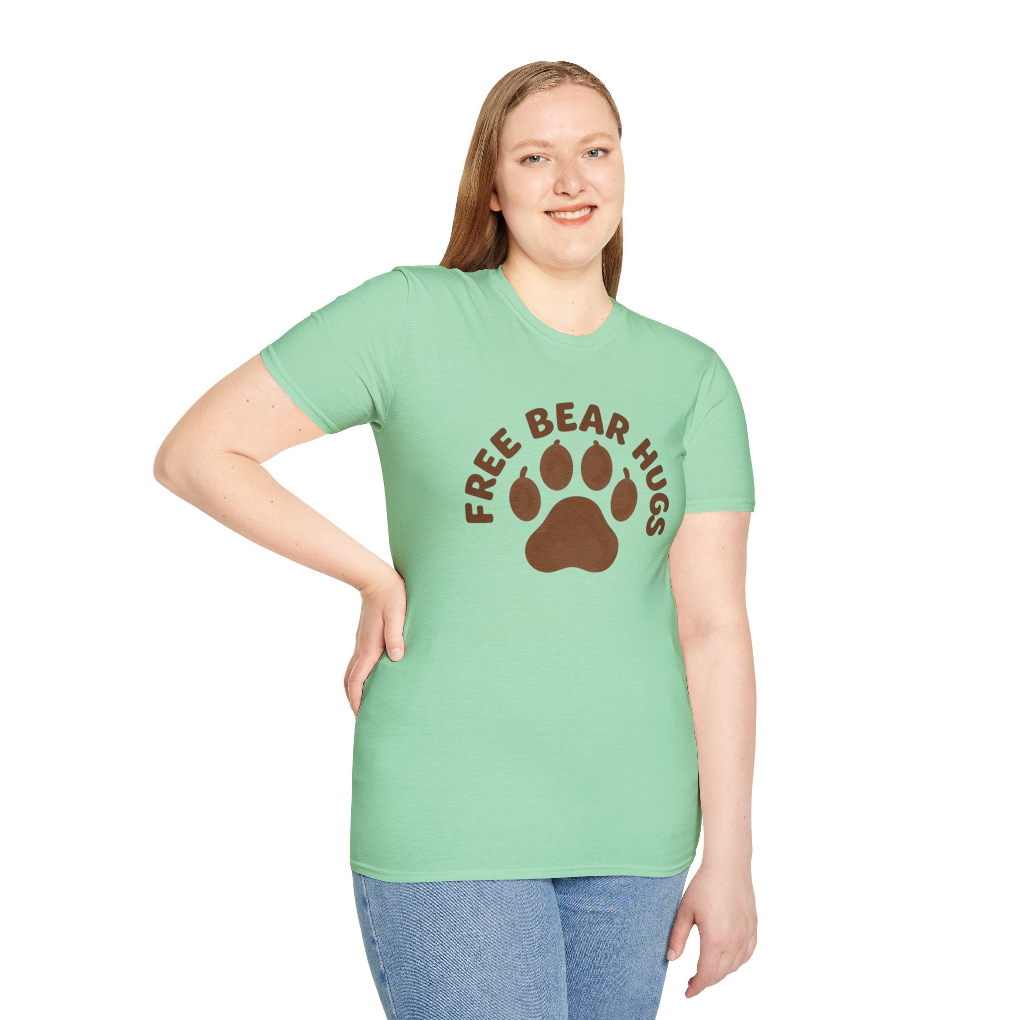 Free Bear Hugs T-Shirt — Cute Paw Print Wildlife Tee