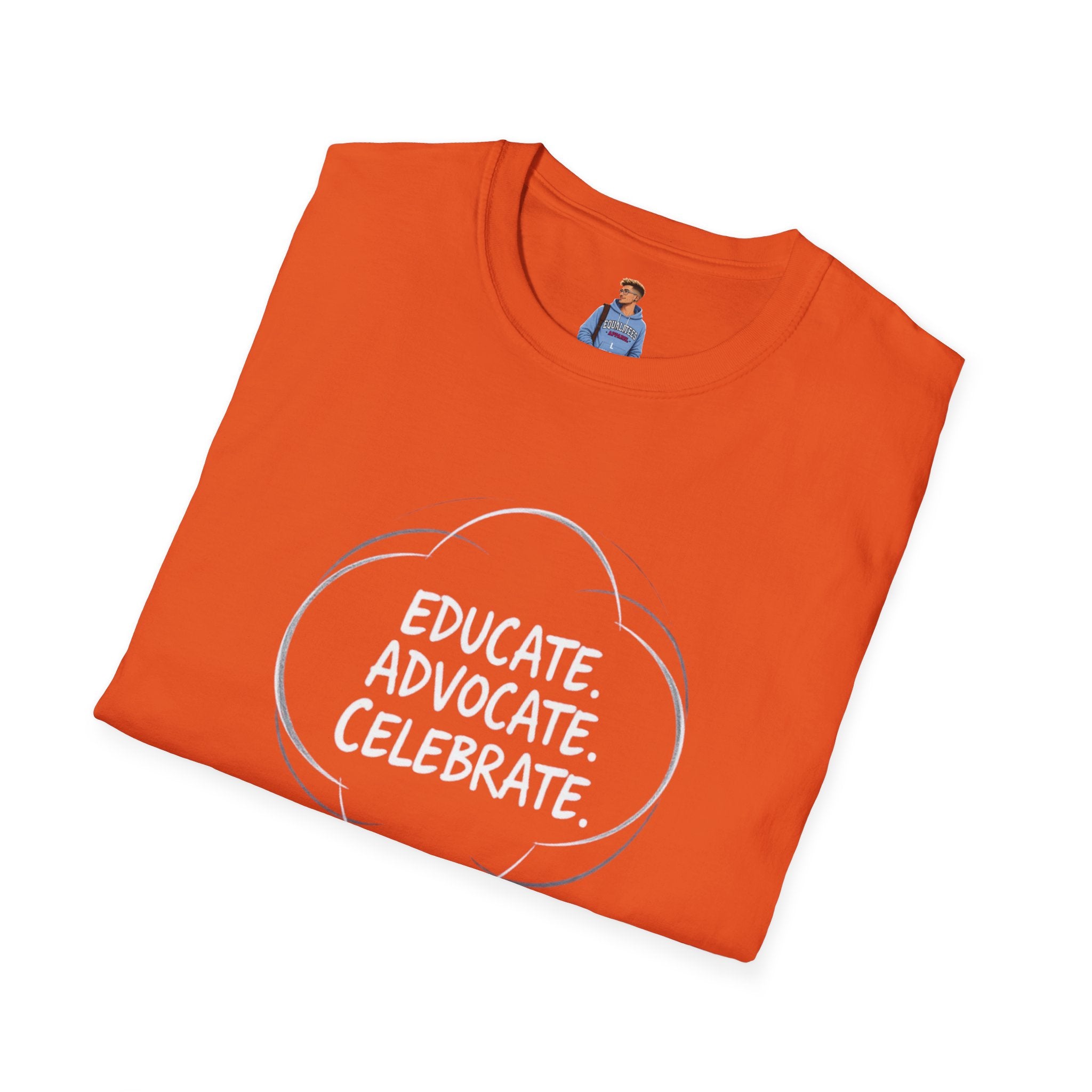 Subtle Pride Educate Advocate Celebrate Minimalist T-Shirt for Every Occasion