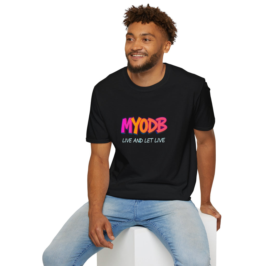 Camiseta MYODB "Vive y deja vivir" | Camiseta unisex de estilo suave | Ropa informal