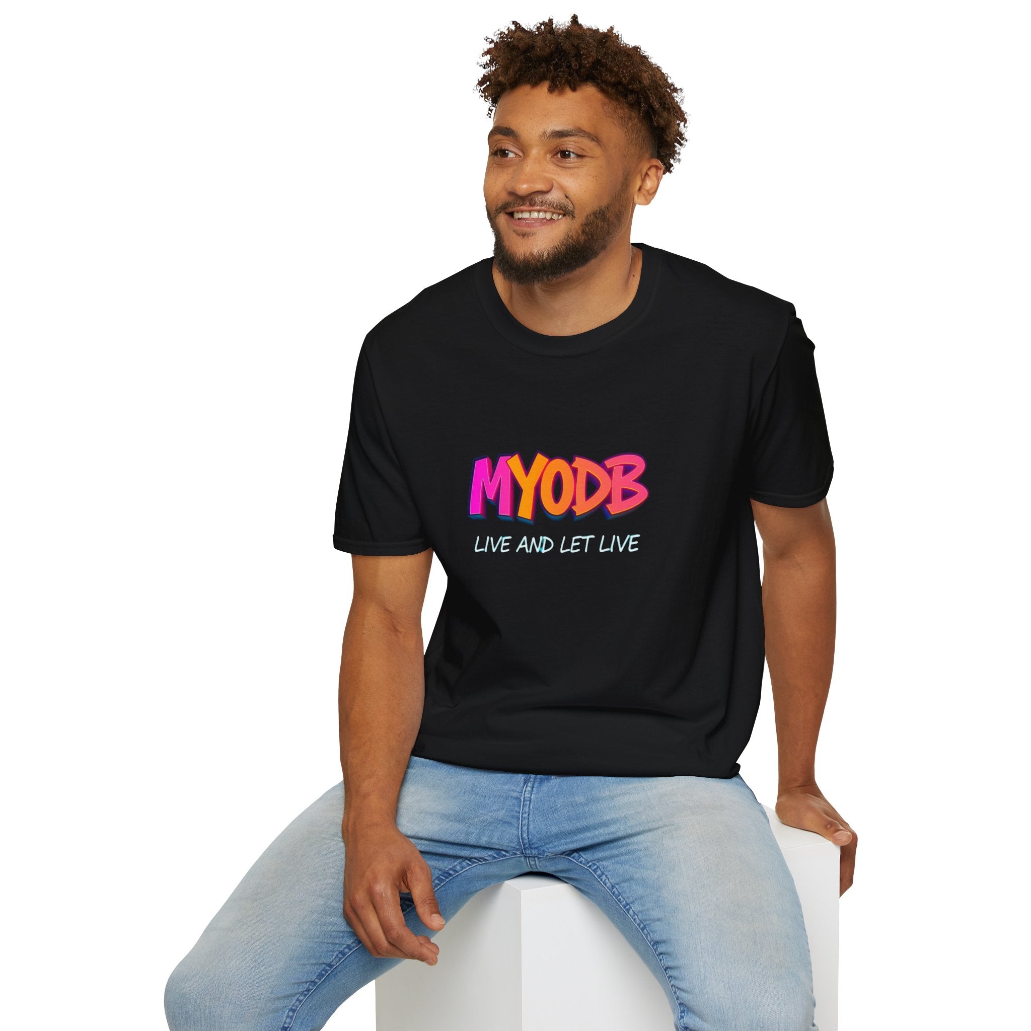 Camiseta MYODB "Vive y deja vivir" | Camiseta unisex de estilo suave | Ropa informal