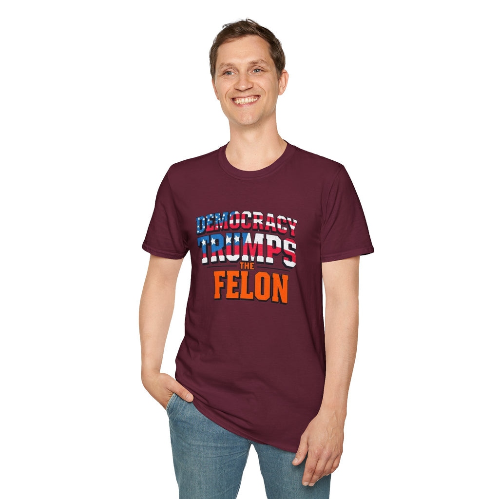 Democracy Trumps the Felon Graphic Tee