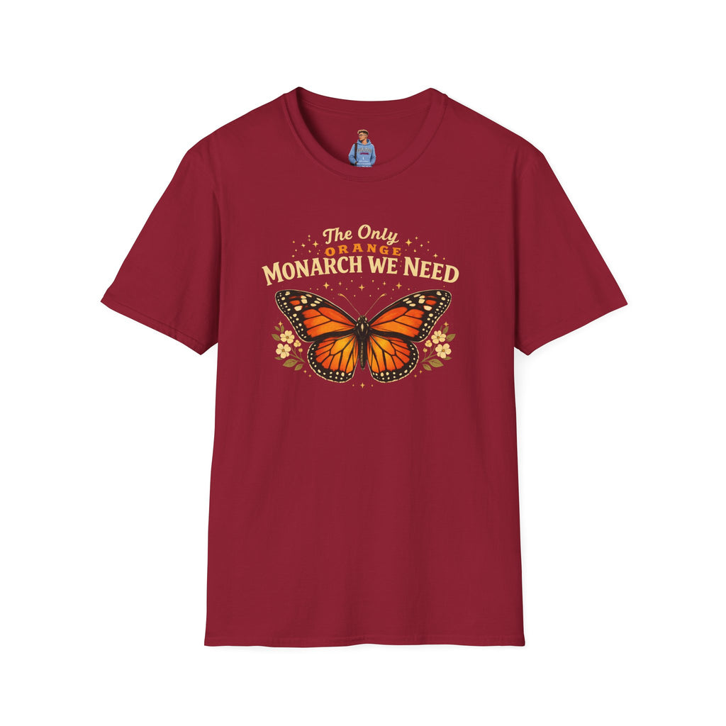 Monarch Butterfly T-Shirt — "The Only Orange Monarch We Need" No Kings Tee