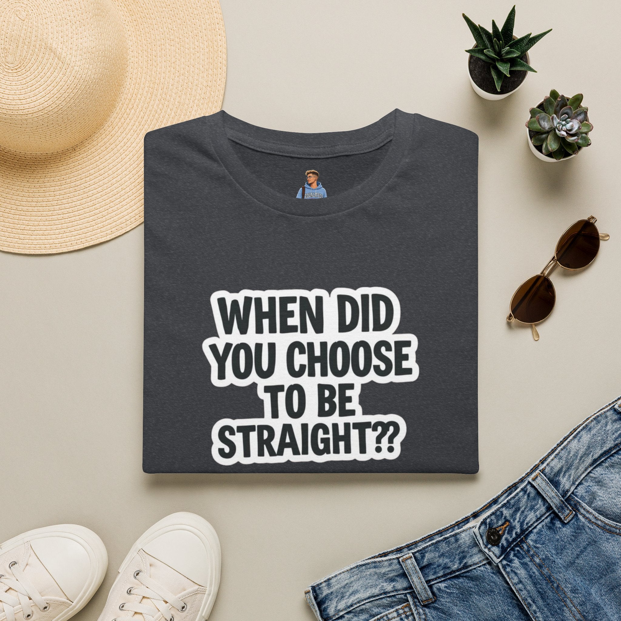Camiseta unisex suave y divertida: "¿Cuándo elegiste ser heterosexual?"