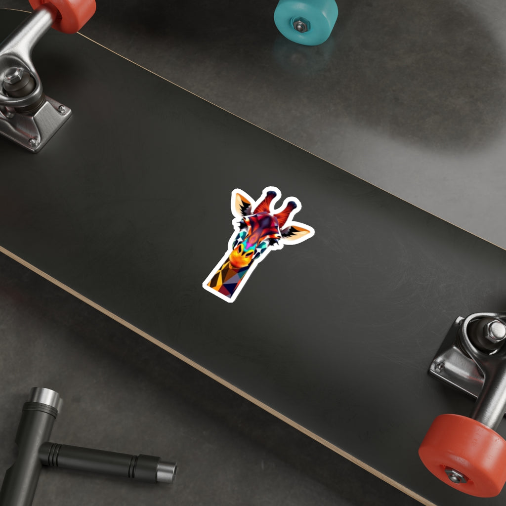 Colorful Giraffe Die-Cut Sticker