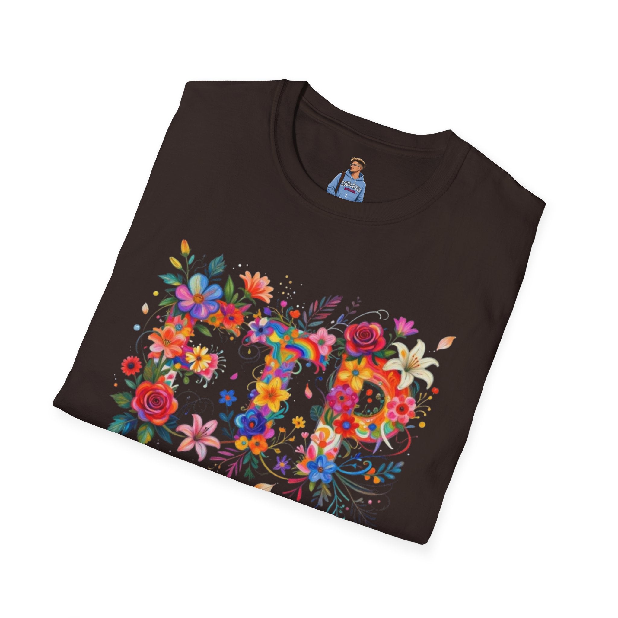 Floral 'FTP' Graphic T-Shirt