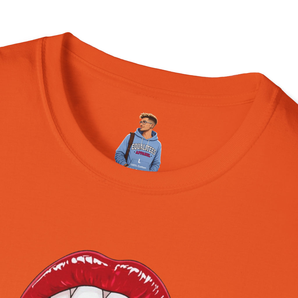 Pride Love Unisex Softstyle T-Shirt | LGBTQ+ Rainbow Heart Design
