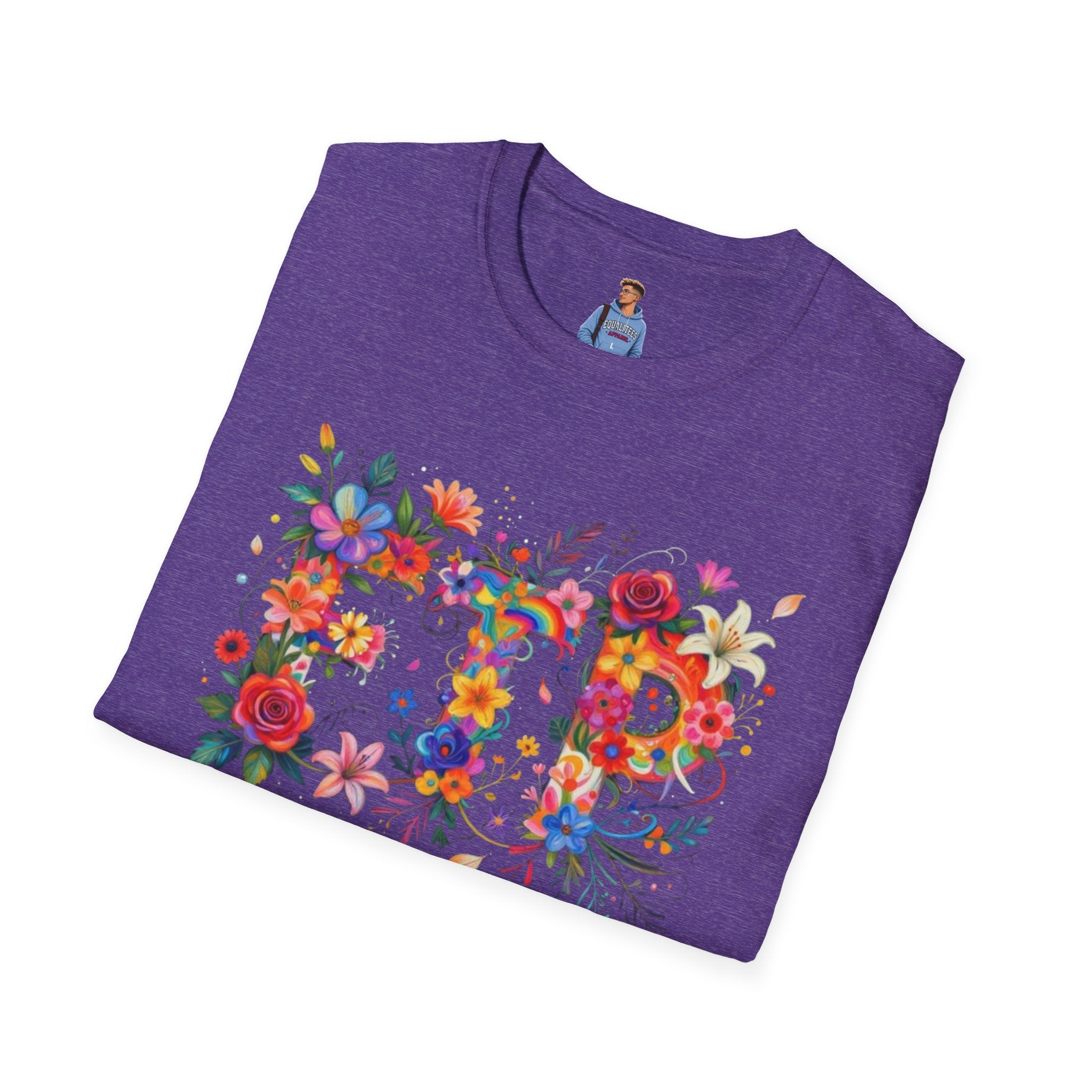 Floral 'FTP' Graphic T-Shirt