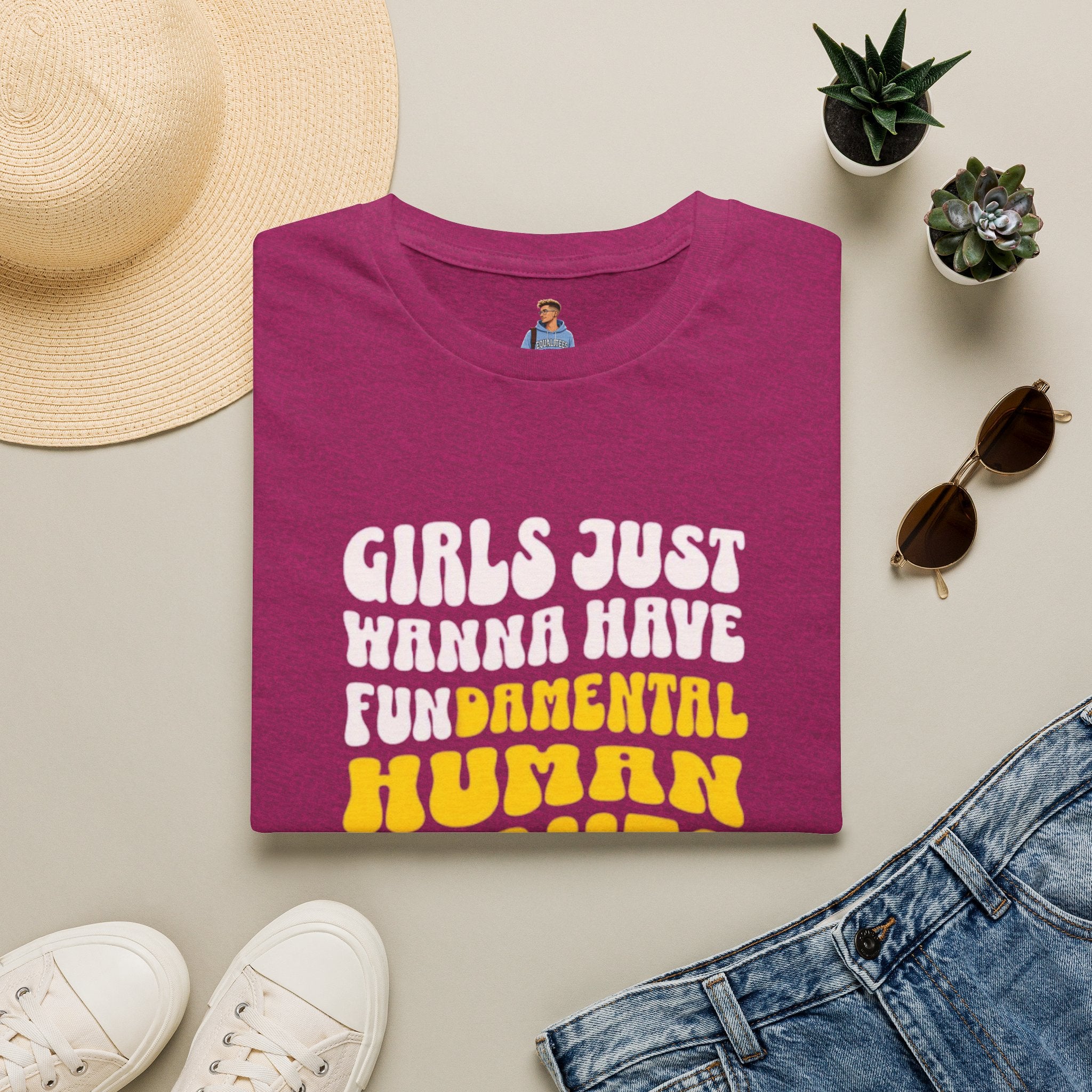Camiseta unisex de estilo suave "Girls Just Wanna Have Fundamental Human Rights"